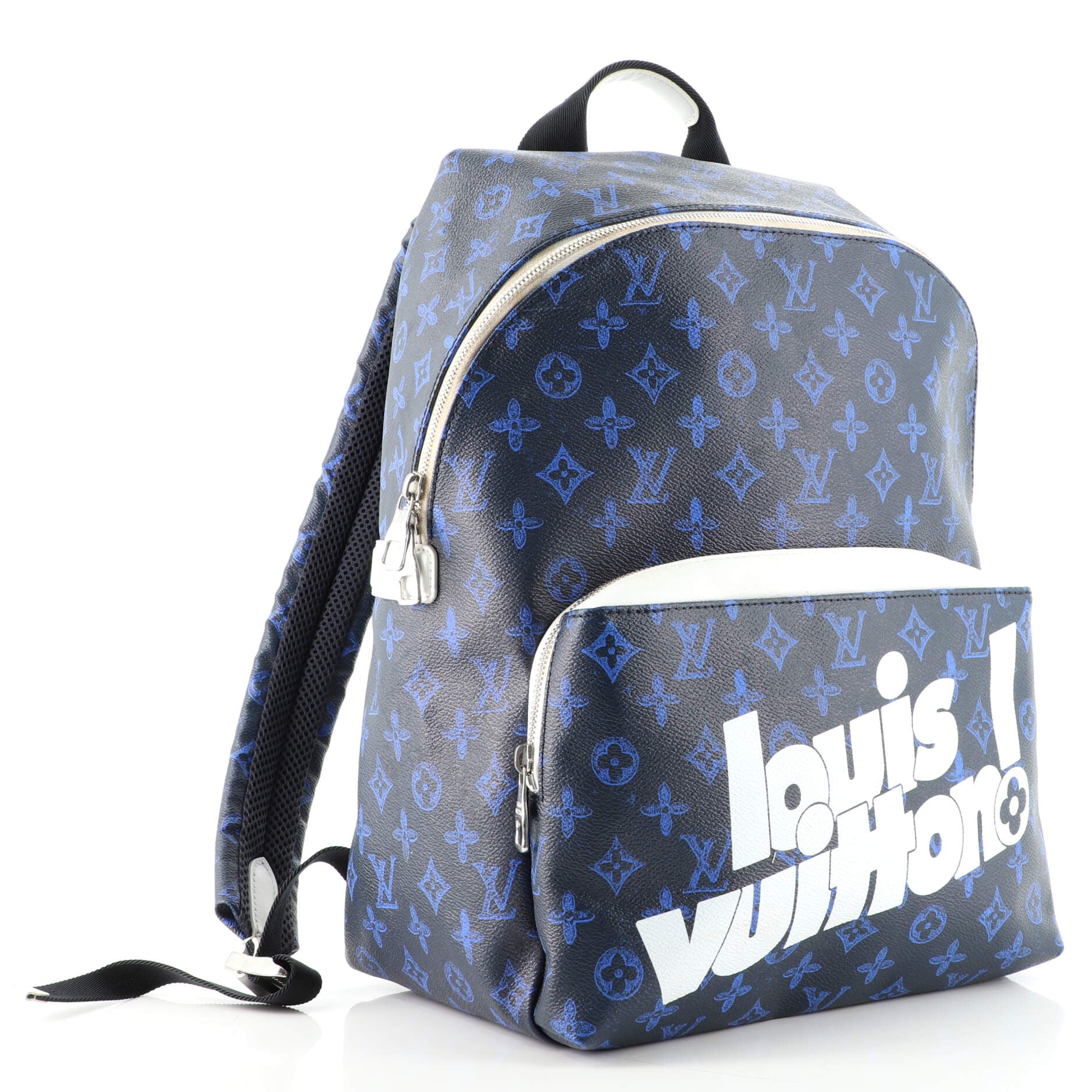 Louis Vuitton Christopher Backpack Limited Edition Monogram Bandana Leather PM Blue