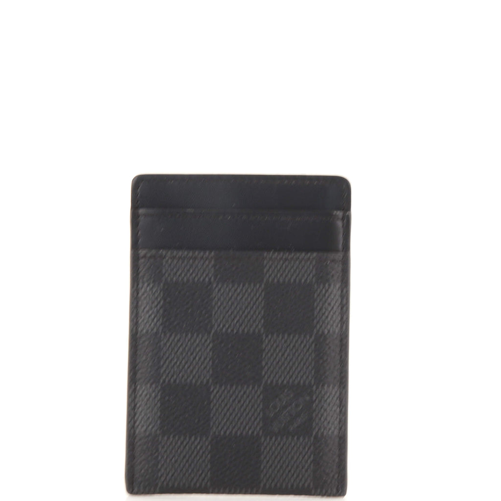 Sold at Auction A PINCE CARD HOLDER WITH BILL CLIP BY LOUIS VUITTON  STYLED IN DAMIER GRAPHITE CANVAS WITH SILVER TONE METAL MONEY CLIP 75 X  10CM
