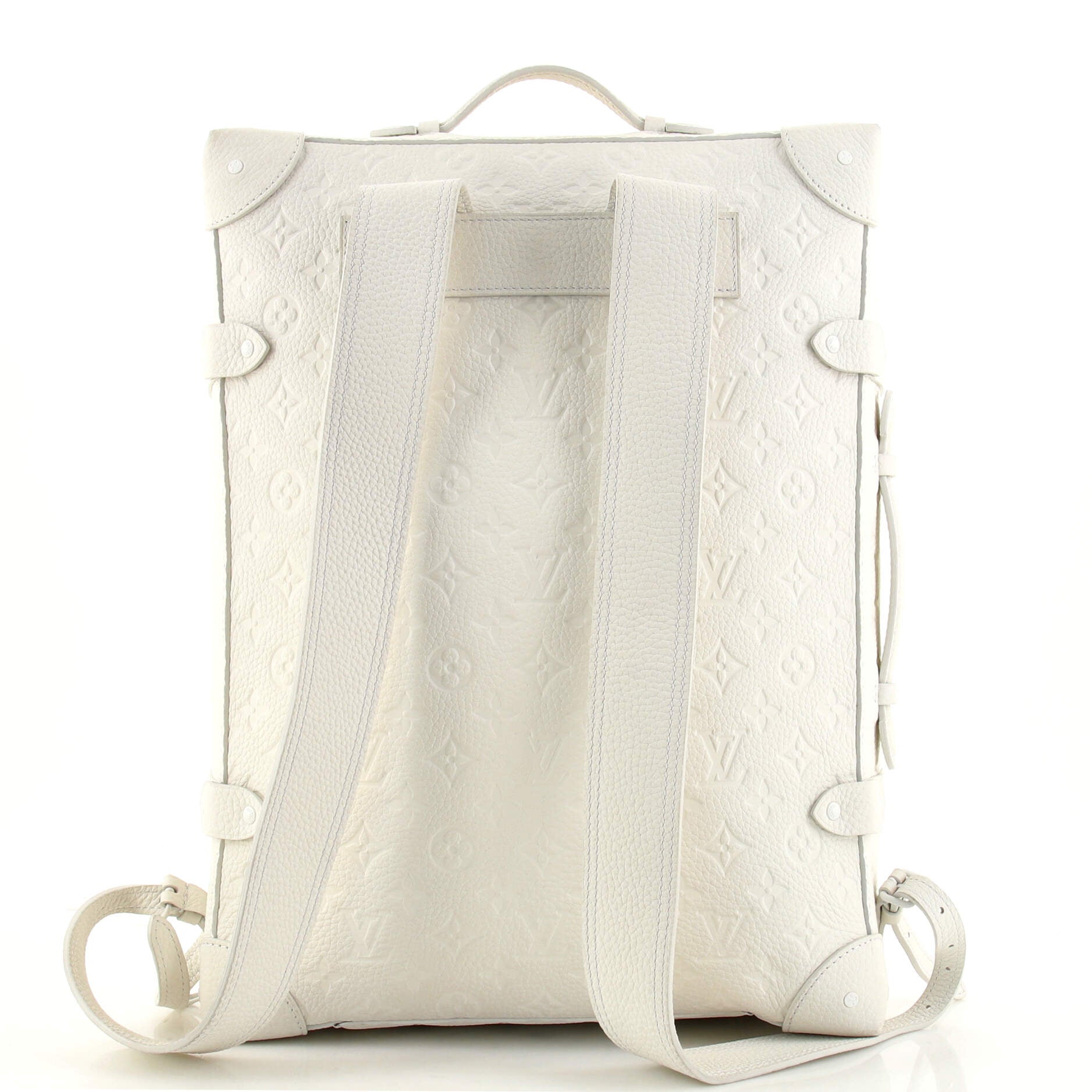 Louis Vuitton Soft Trunk Backpack in Taurillon Leather with White