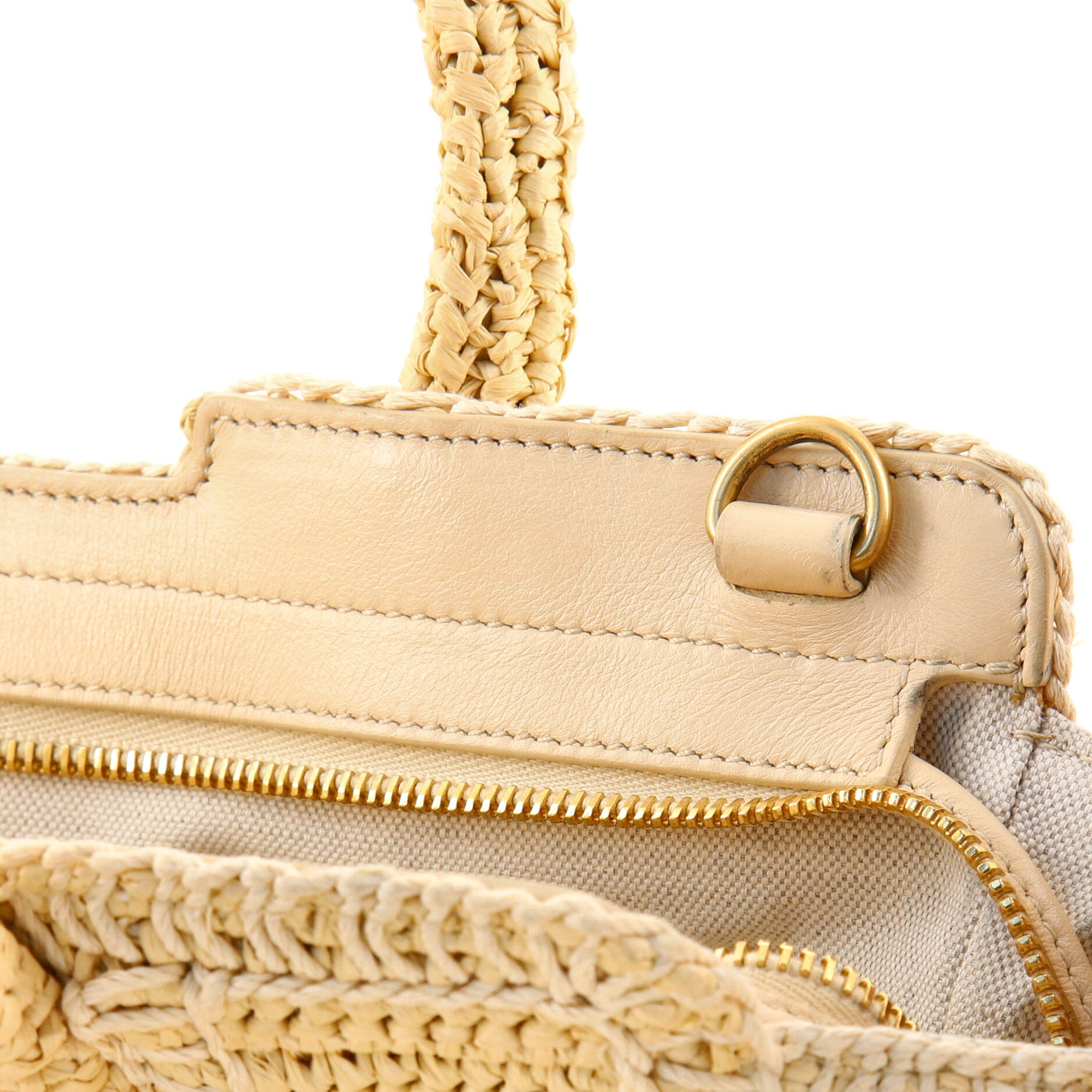 Saint Laurent Monogram Cabas Downtown Straw Baby