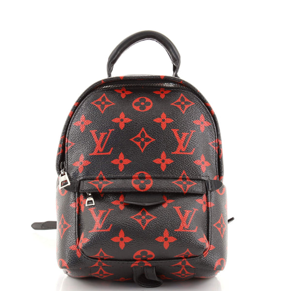 Louis Vuitton Backpack Palm Springs Monogram Infrarouge Mini Black Red,  Luxury, Bags & Wallets on Carousell