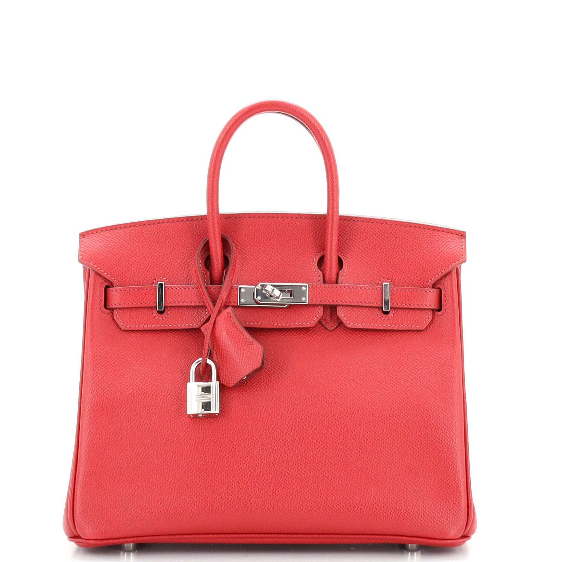 Hermes Rouge Garance Epsom Leather Palladium Hardware Kelly