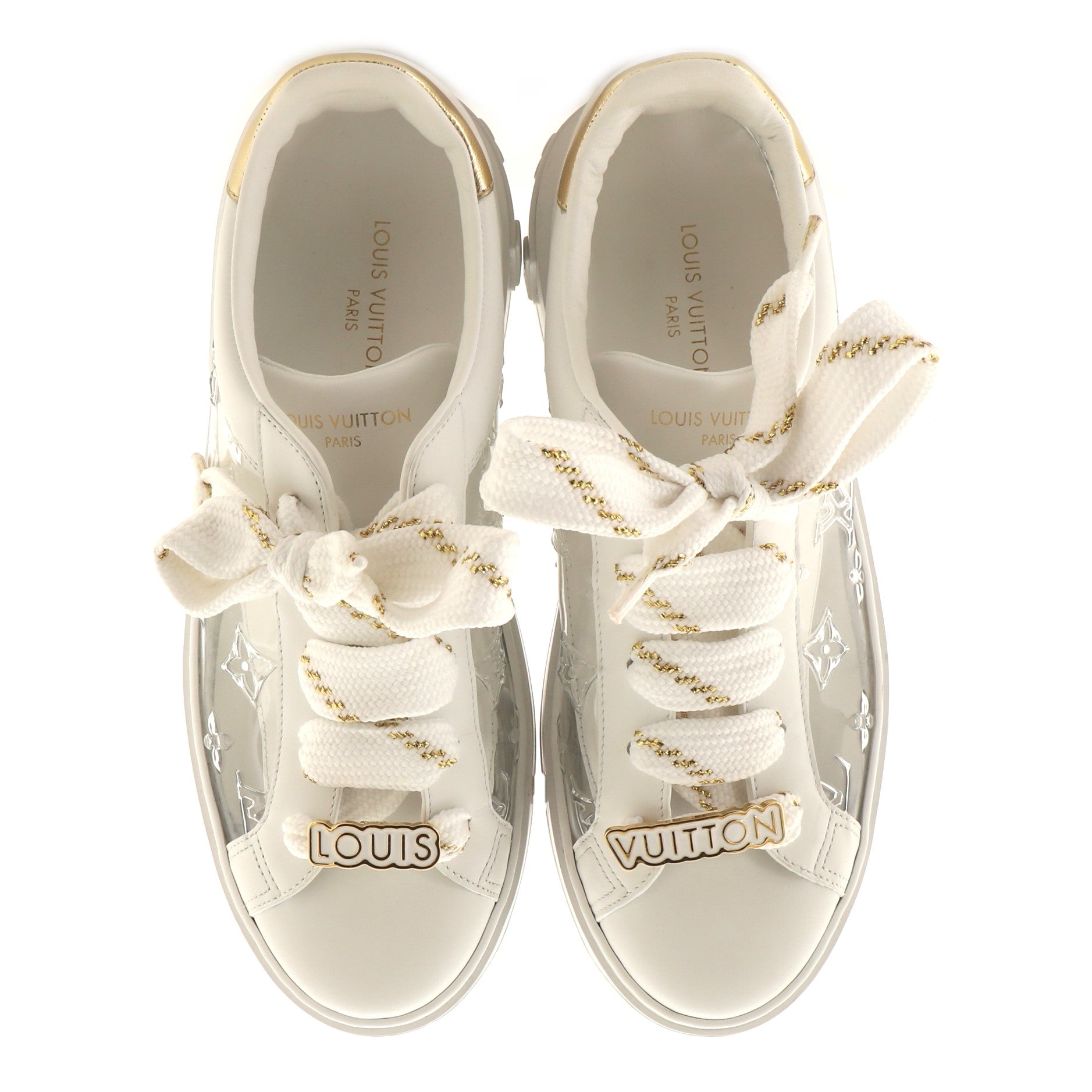 Louis Vuitton Women's Time Out Sneakers Monogram Print Leather