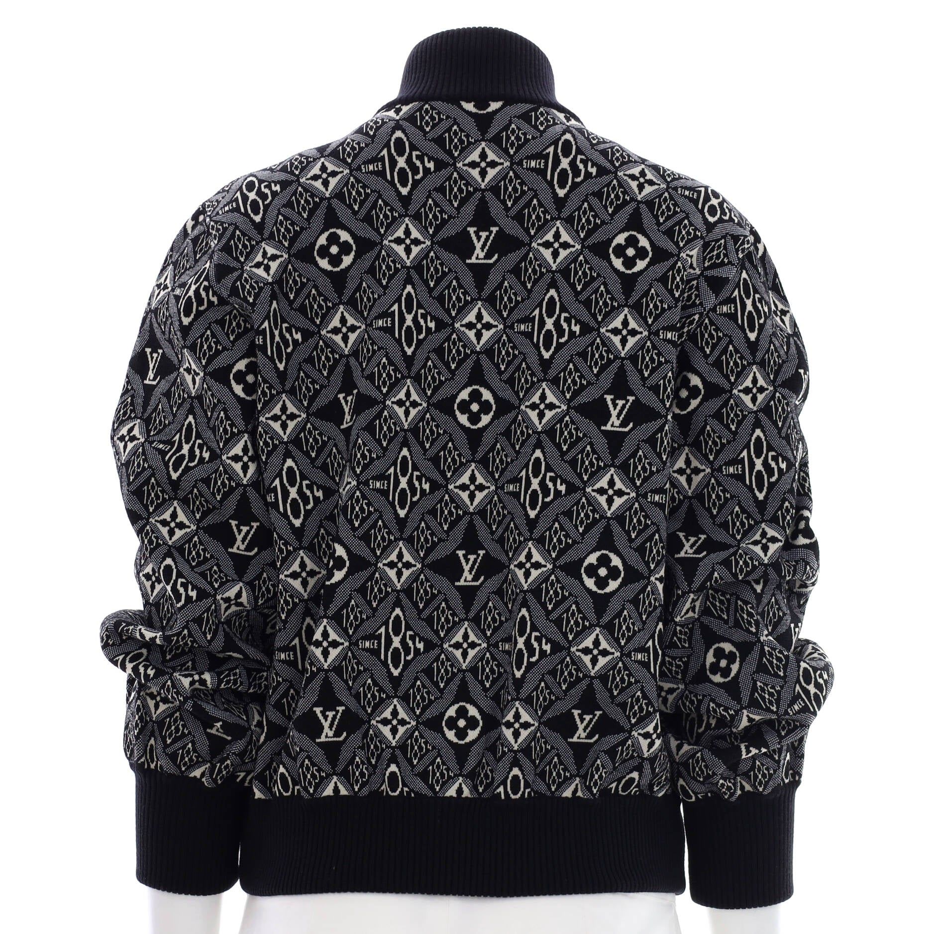 Louis Vuitton Women's Bomber Jacket Limited Edition Since 1854 Monogram  Jacquard Wool Blend