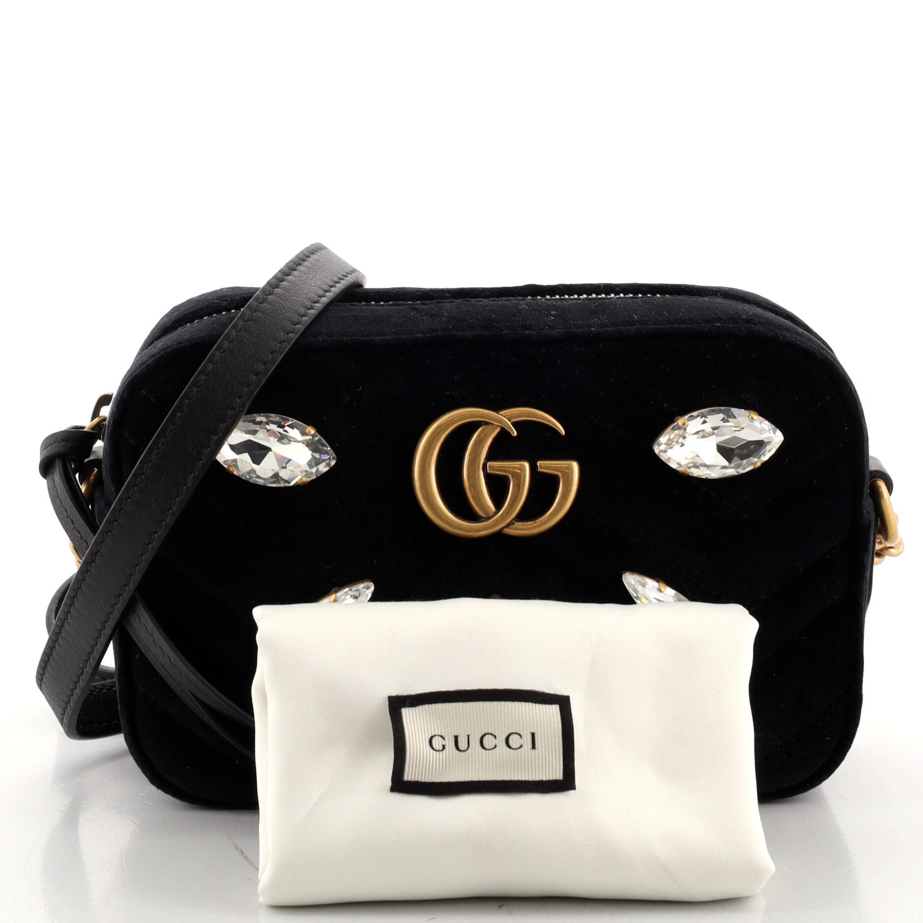 Gucci Matelasse Velvet Mini Black