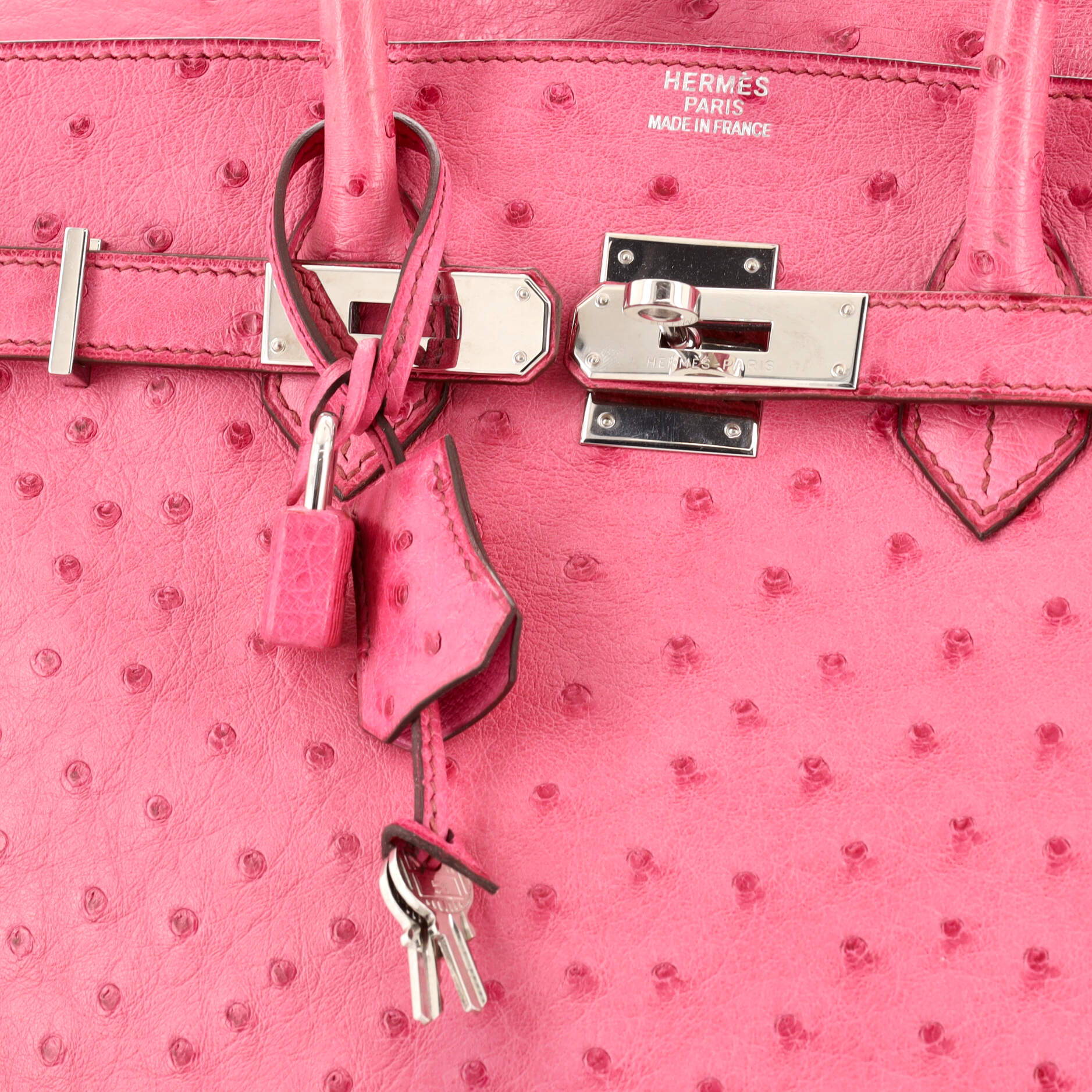 Hermès Fuchsia Birkin 35cm of Ostrich with Palladium Hardware