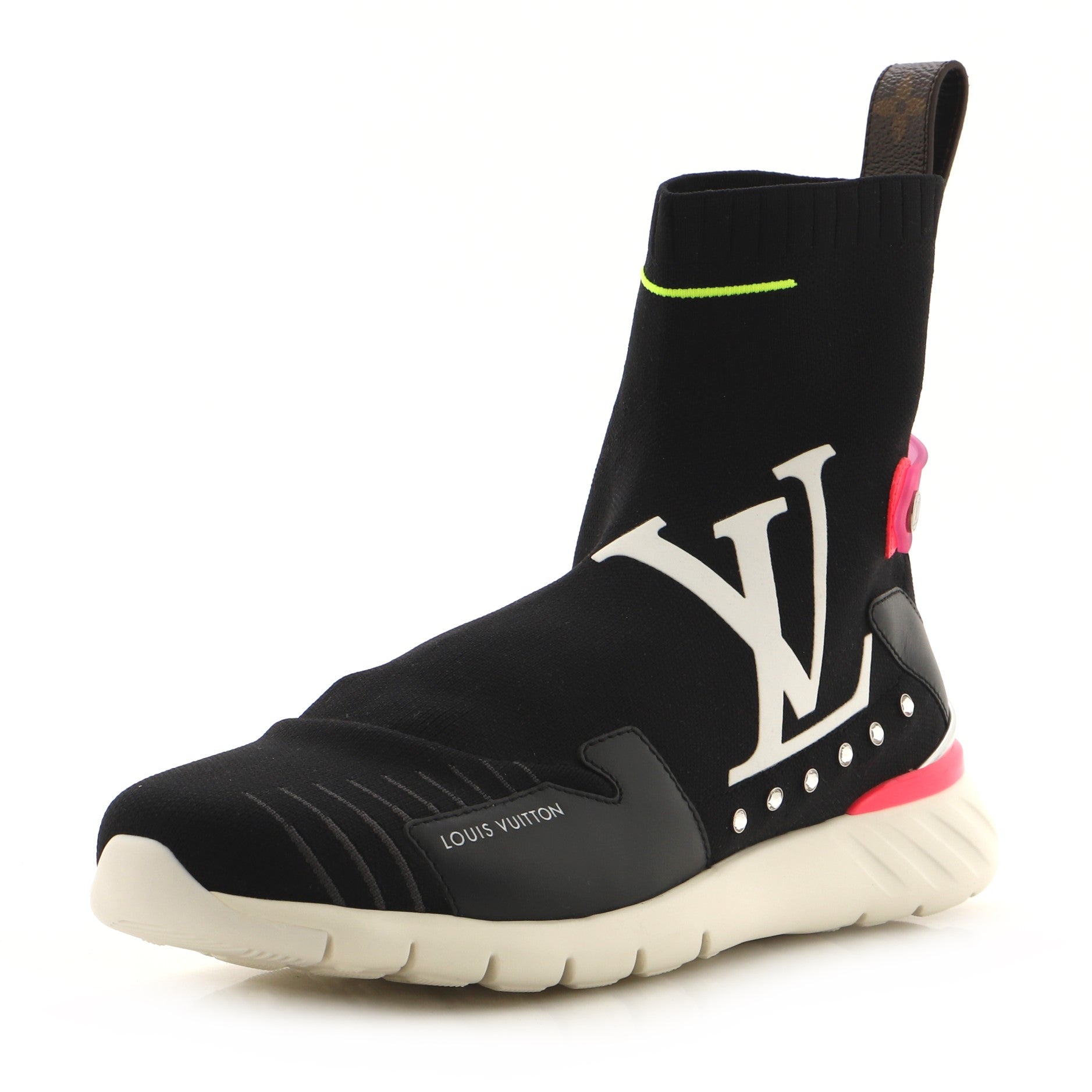 LOUIS VUITTON Stretch Textile Monogram LV Archlight Sneaker Boots