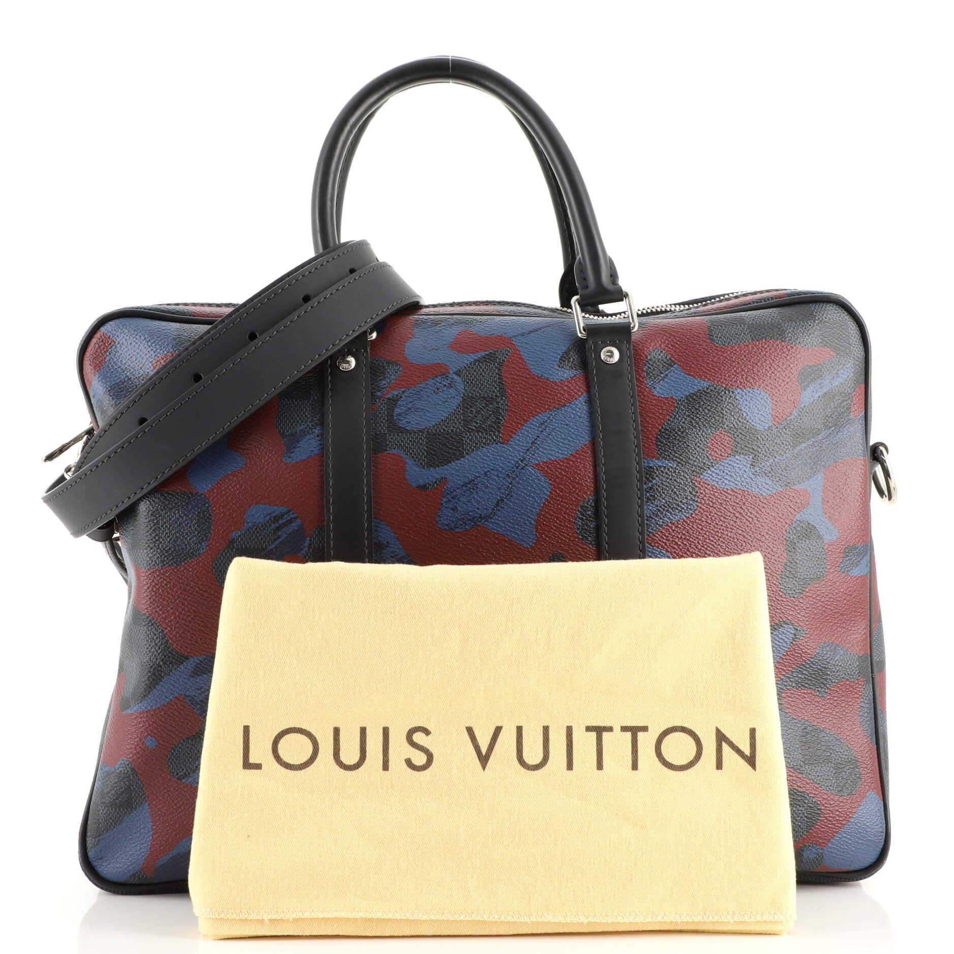 Louis Vuitton Porte-Documents Voyage PM Damier Graphite w/ Strap and Dustbag