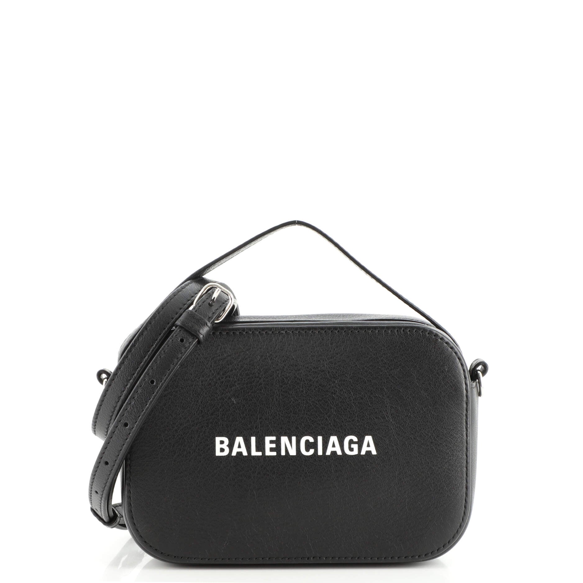 Balenciaga Black Leather XS Ville Camera Bag