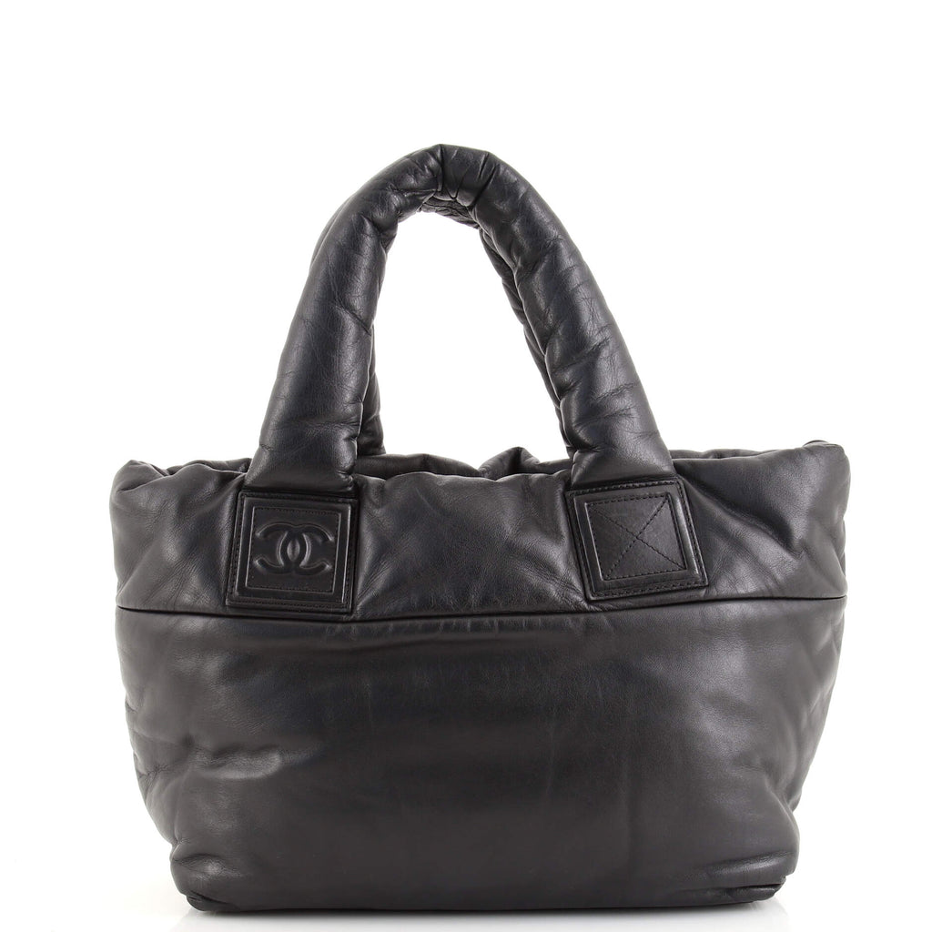 Chanel Coco Cocoon Reversible Tote Quilted Lambskin Small Black 16905914