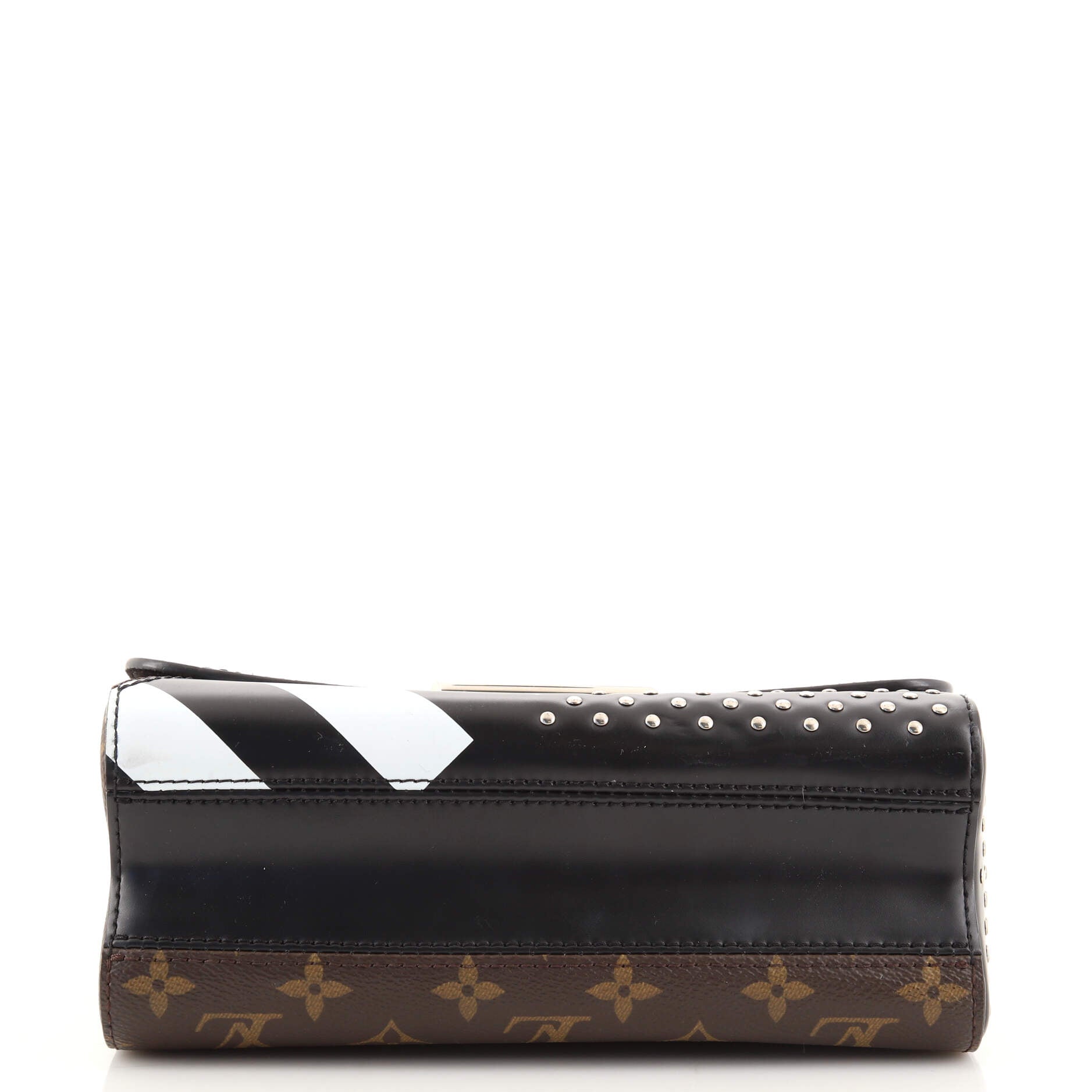Louis Vuitton Twist Handbag Studded Epi Leather and Monogram Canvas MM