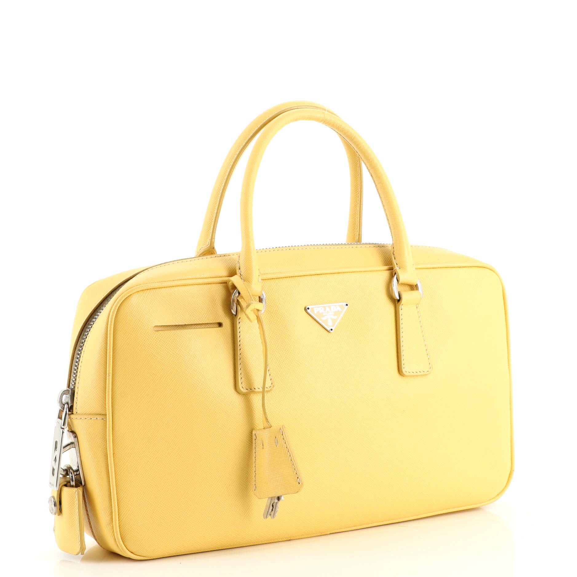 Prada Bauletto Handbag Saffiano Leather Small at 1stDibs