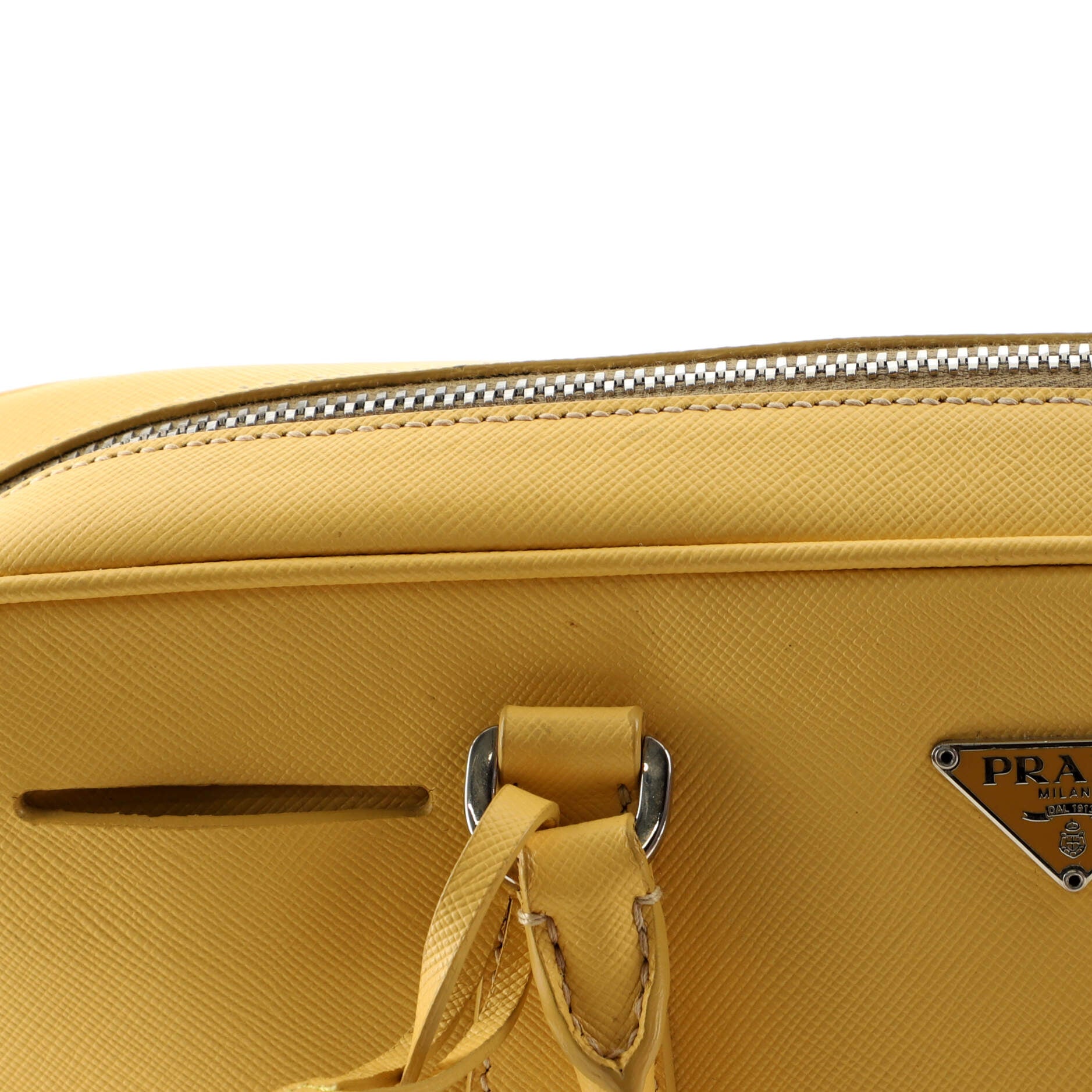 Prada Perforated Shoulder bag lock and keys