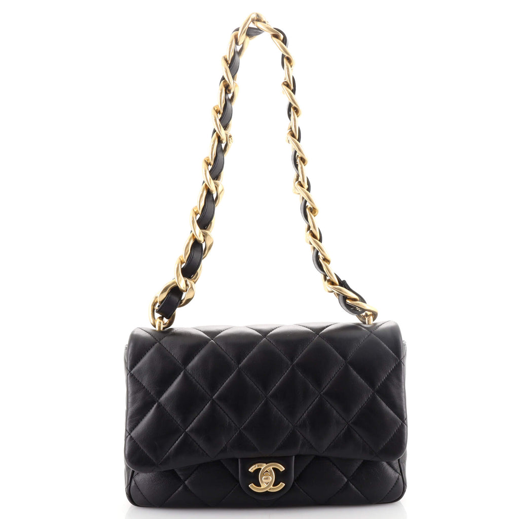 Chanel Funky Town Flap Bag Quilted Lambskin Large Black 1694861