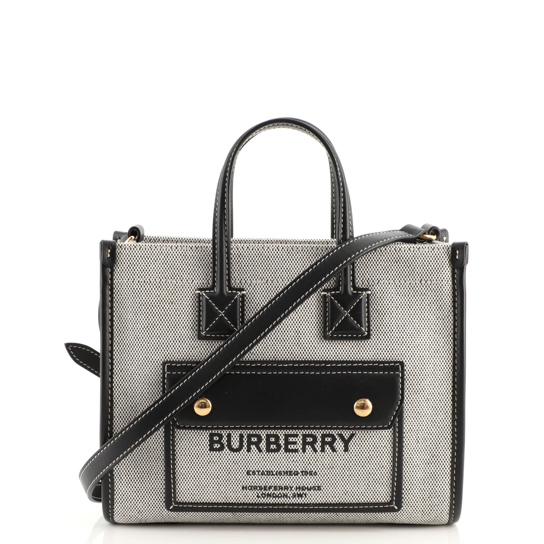 Burberry Small Leather-trimmed Printed Canvas Tote - Women - Neutral Tote Bags