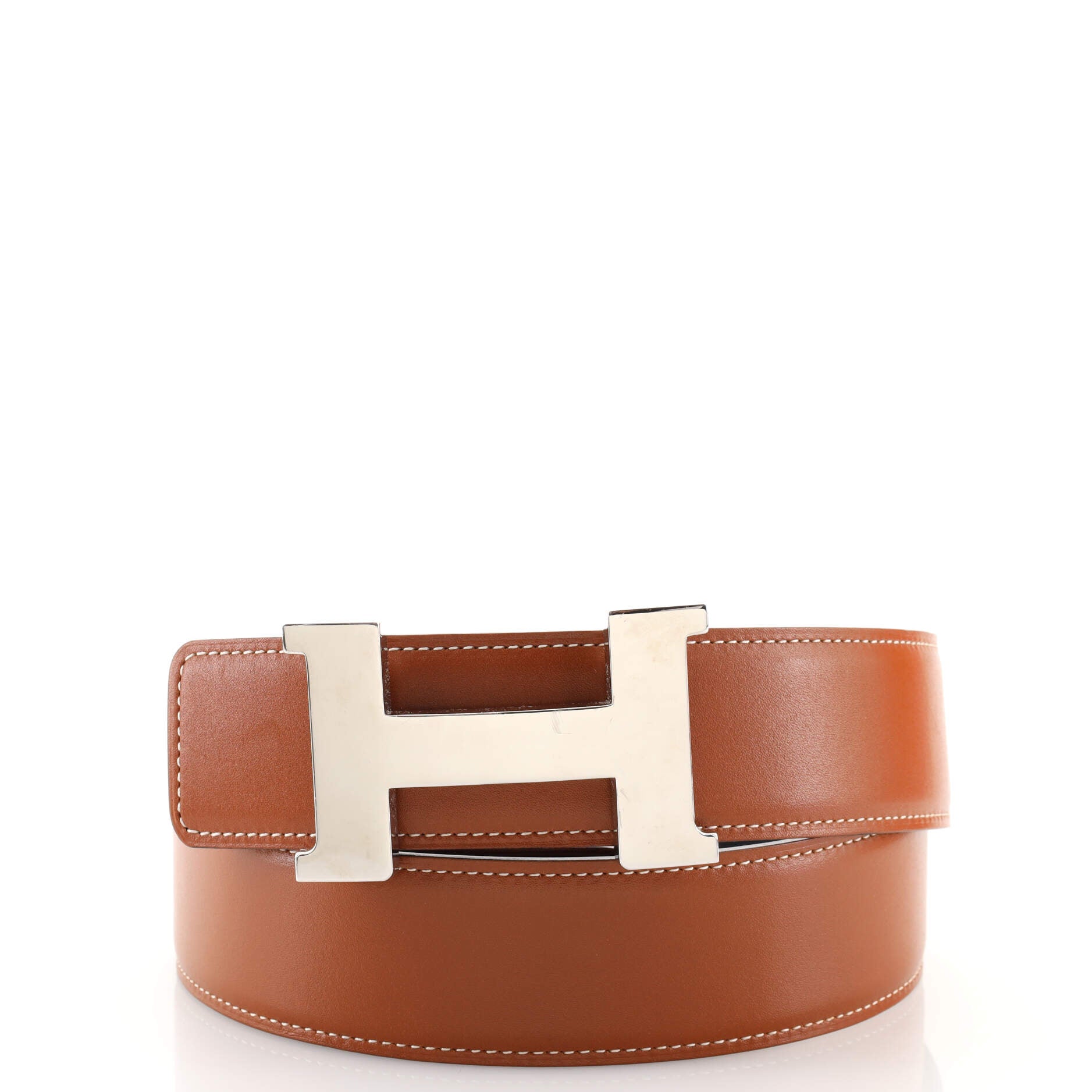 HERMES Collier de Chien Belt in Black Box Leather Size 75