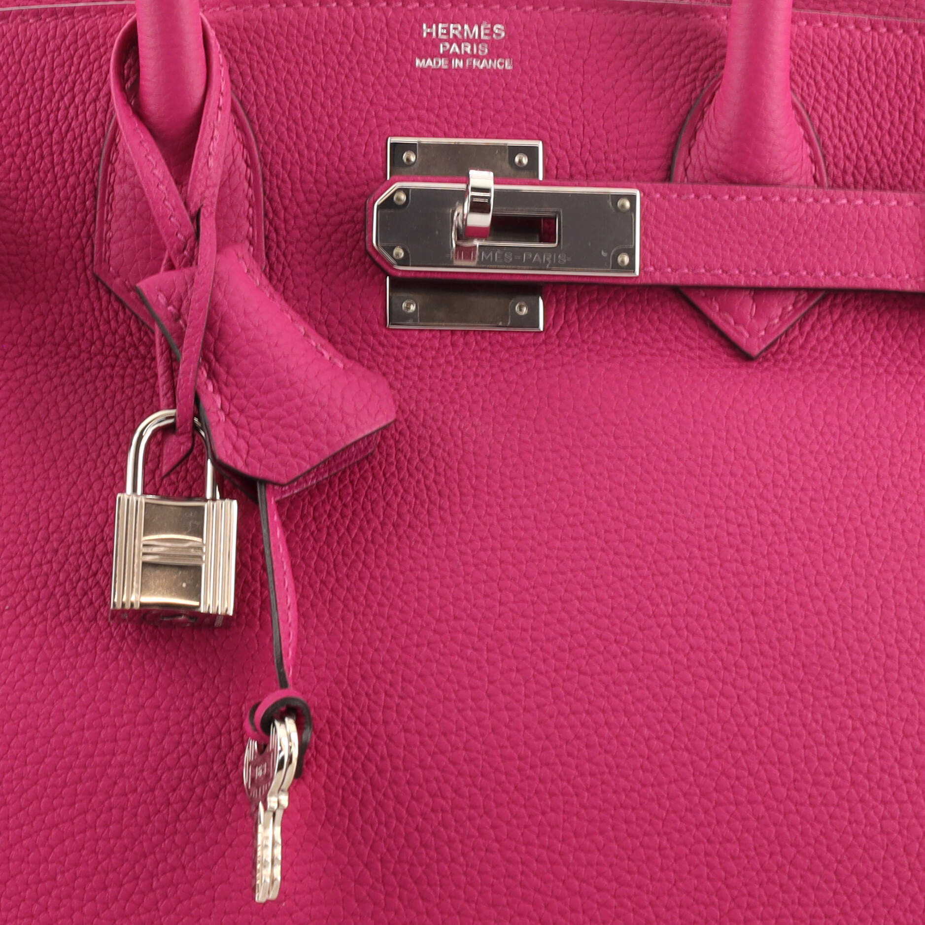 Hermes Birkin 30 Bag Rose Pourpre Pink Ostrich Palladium Hardware