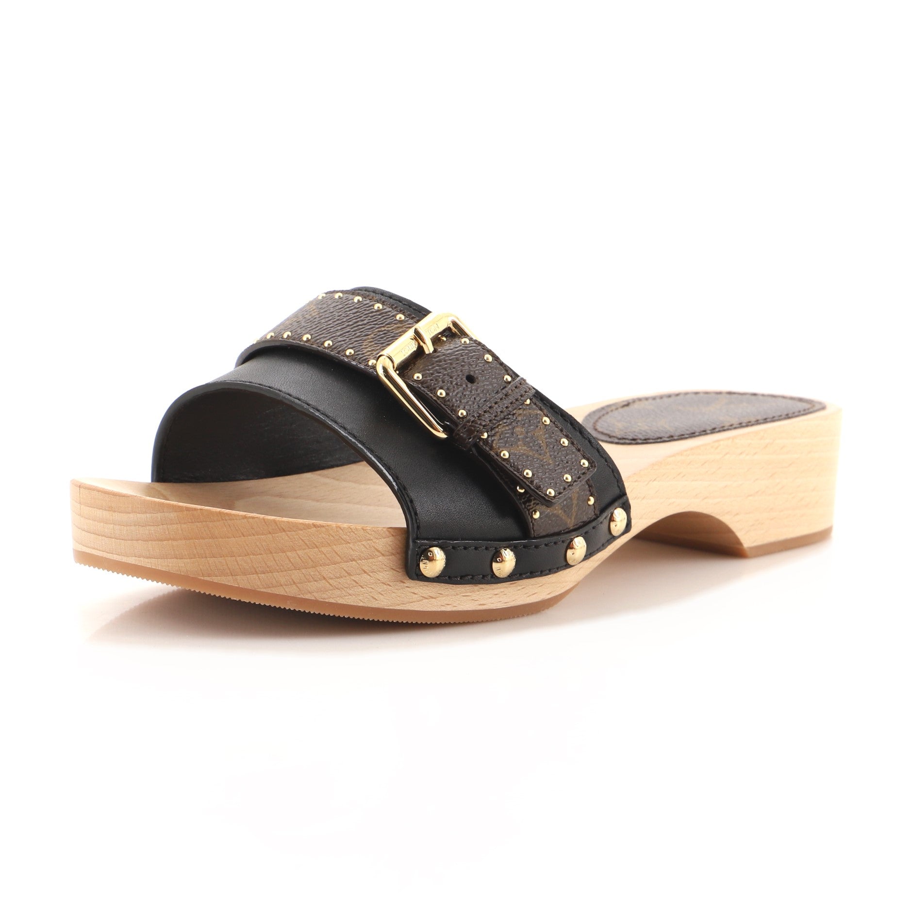 Louis Vuitton Women's Pool Pillow Comfort Mule Sandals Yayoi Kusama Faces Monogram Nylon Brown