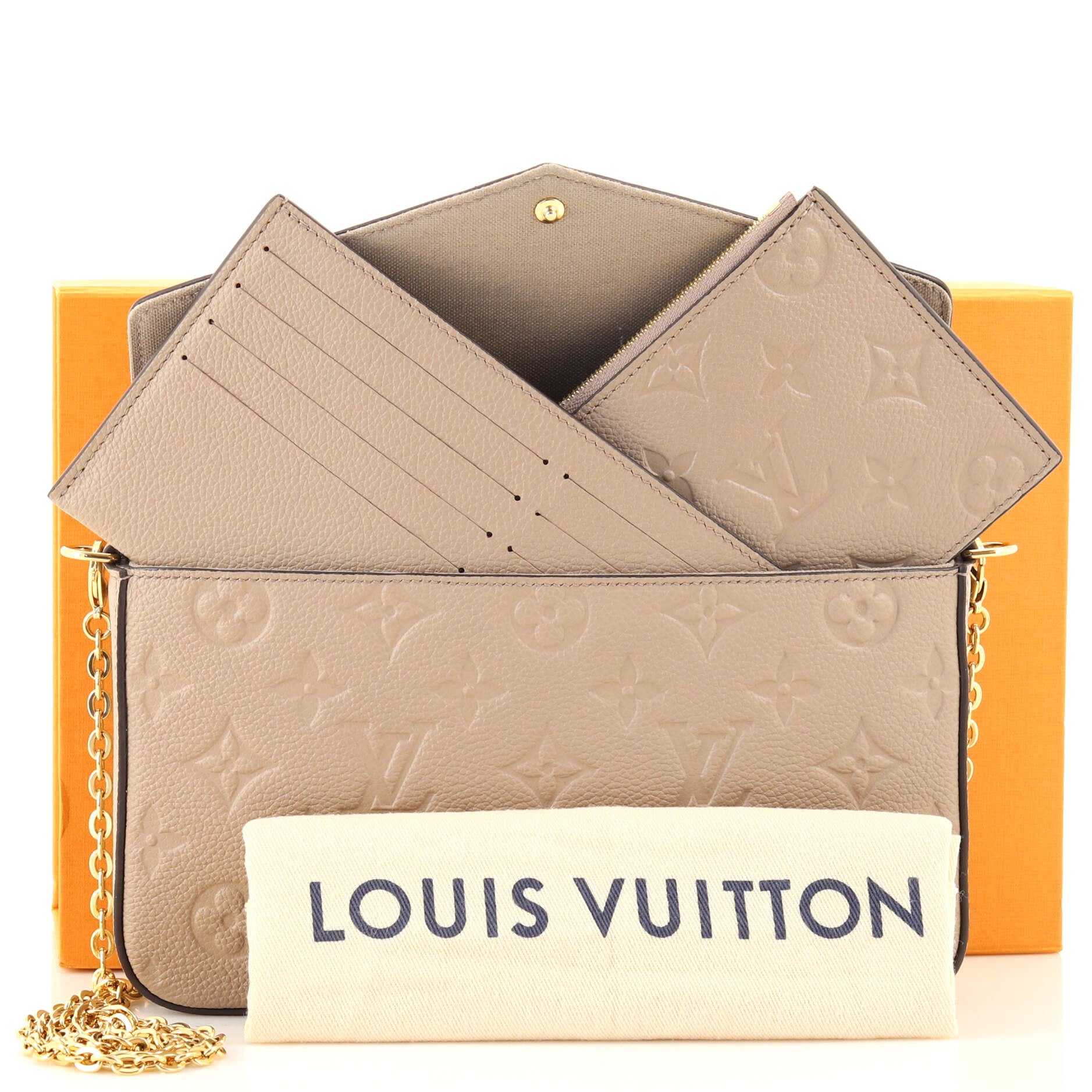 Louis Vuitton Neutrals Monogram Empreinte Felicie Pochette