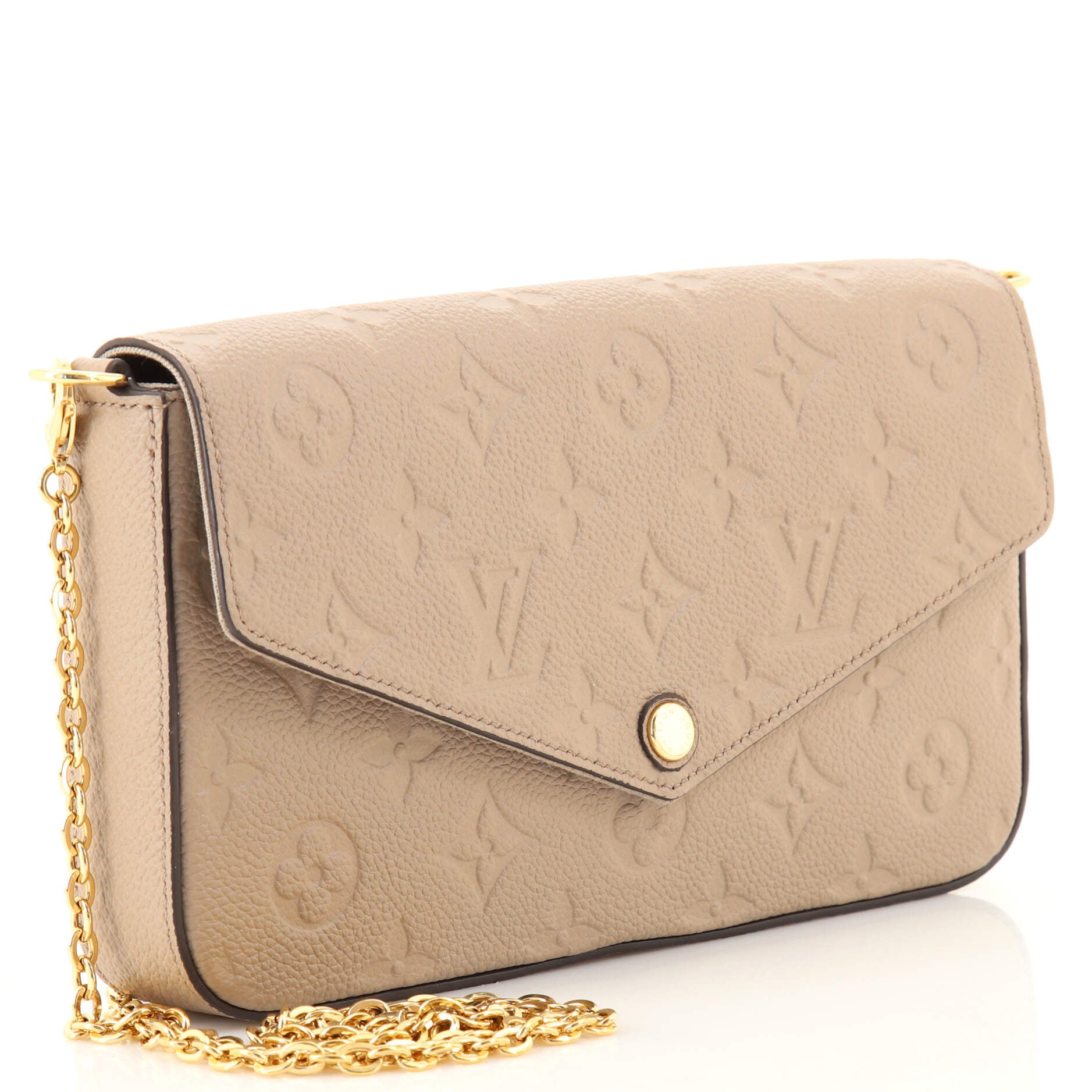 Louis Vuitton Felicie Pochette Monogram Empreinte Leather Neutral