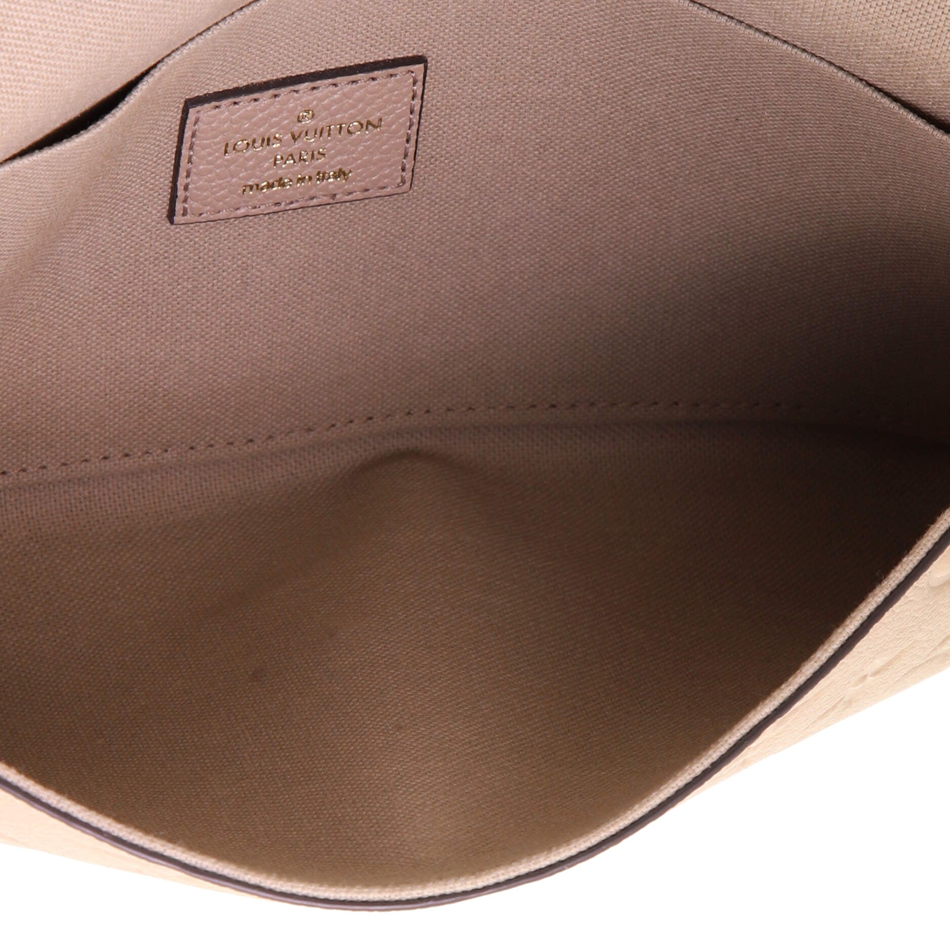 Louis Vuitton Felicie Pochette Monogram Empreinte Leather Neutral