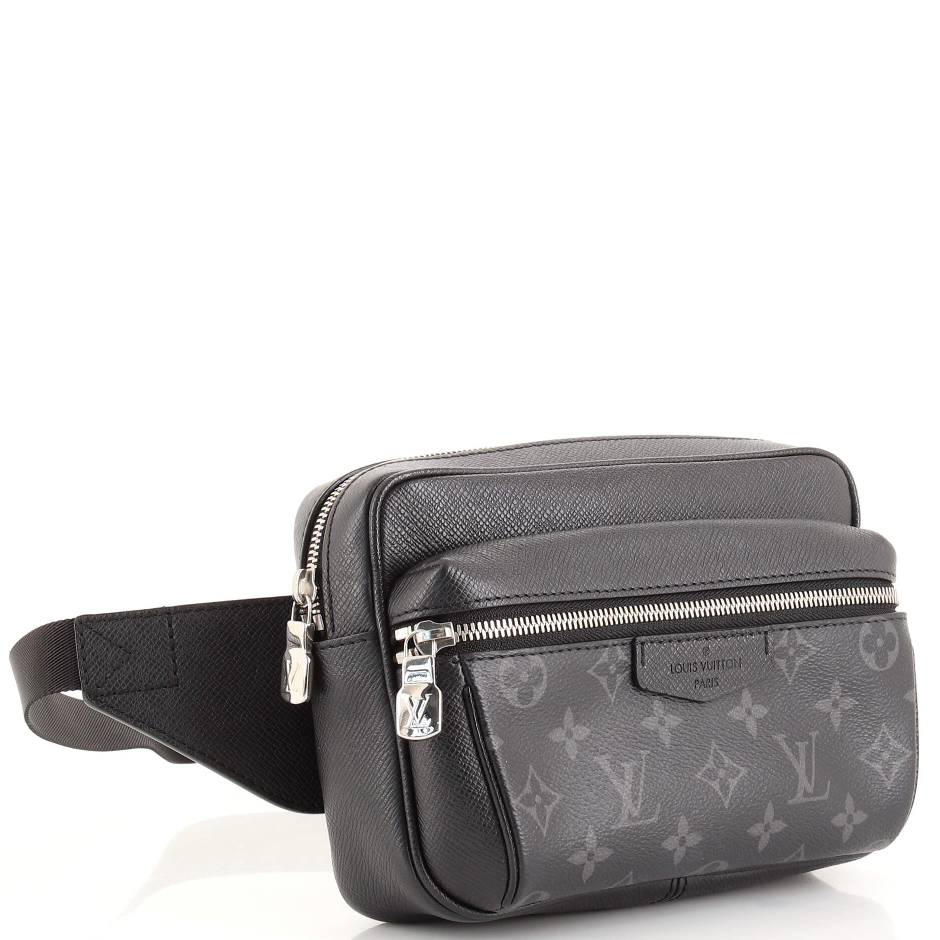 LOUIS VUITTON Taiga Monogram Outdoor Bumbag Black | FASHIONPHILE