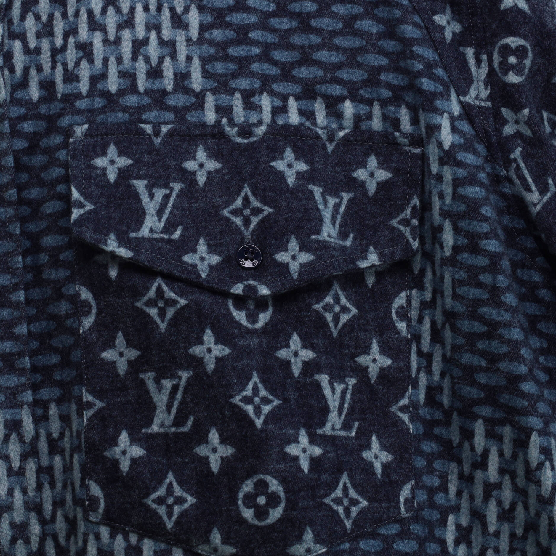 LOUIS VUITTON x NIGO Giant Damier Waves Monogram Denim Jacket