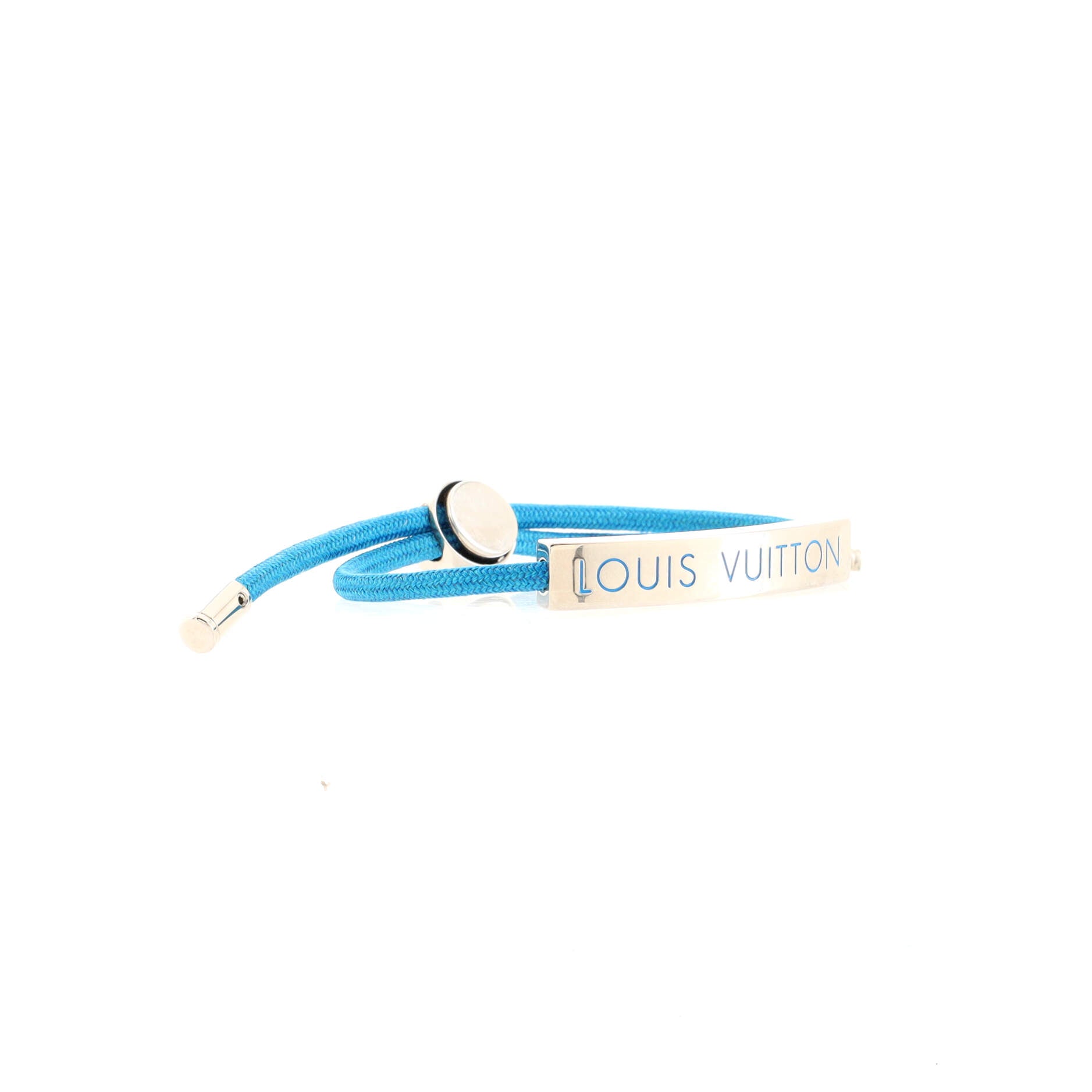 Louis Vuitton LV Space Bracelet Metal and Nylon Blue 176183381