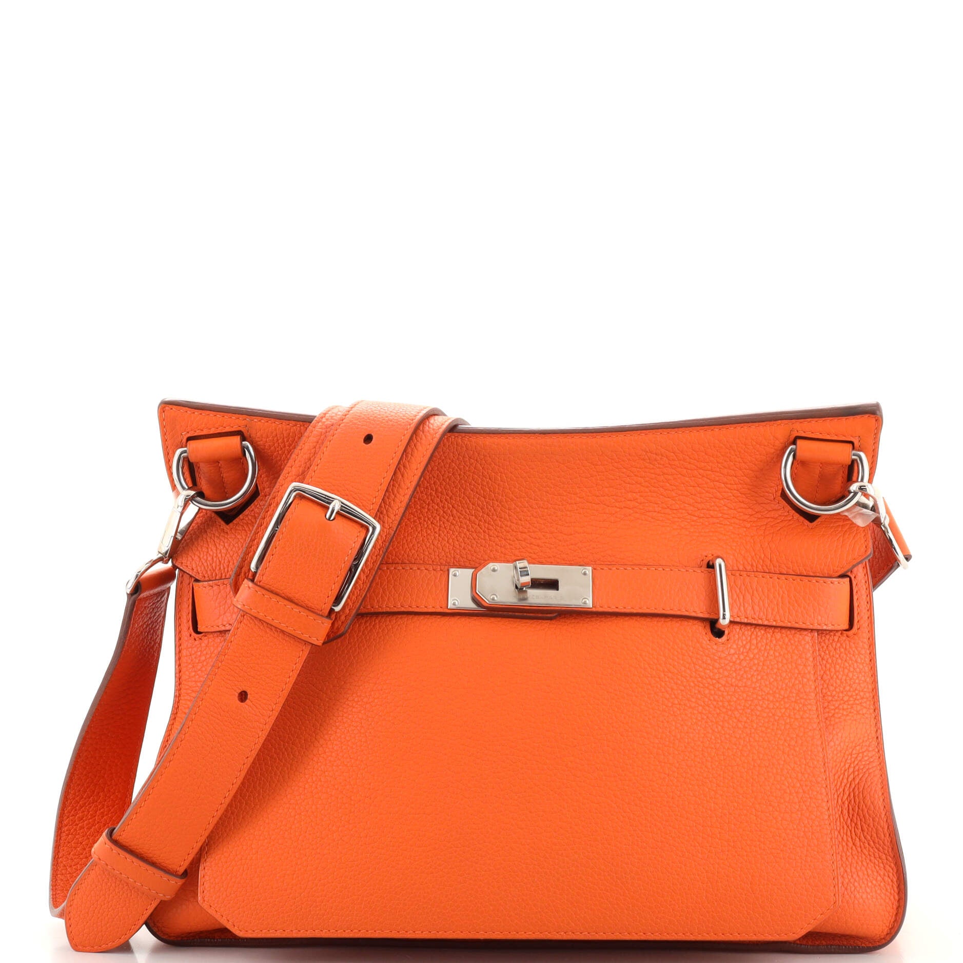 SOLD - HERMES Jypsiere 28 In Orange Color Clemence Calfskin