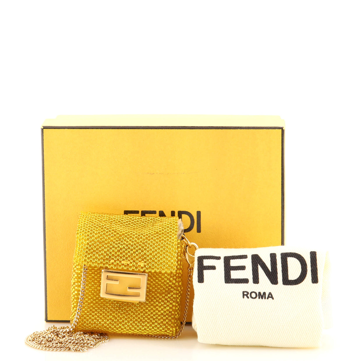 Fendi Pico Baguette Charm Beads Yellow 176194121