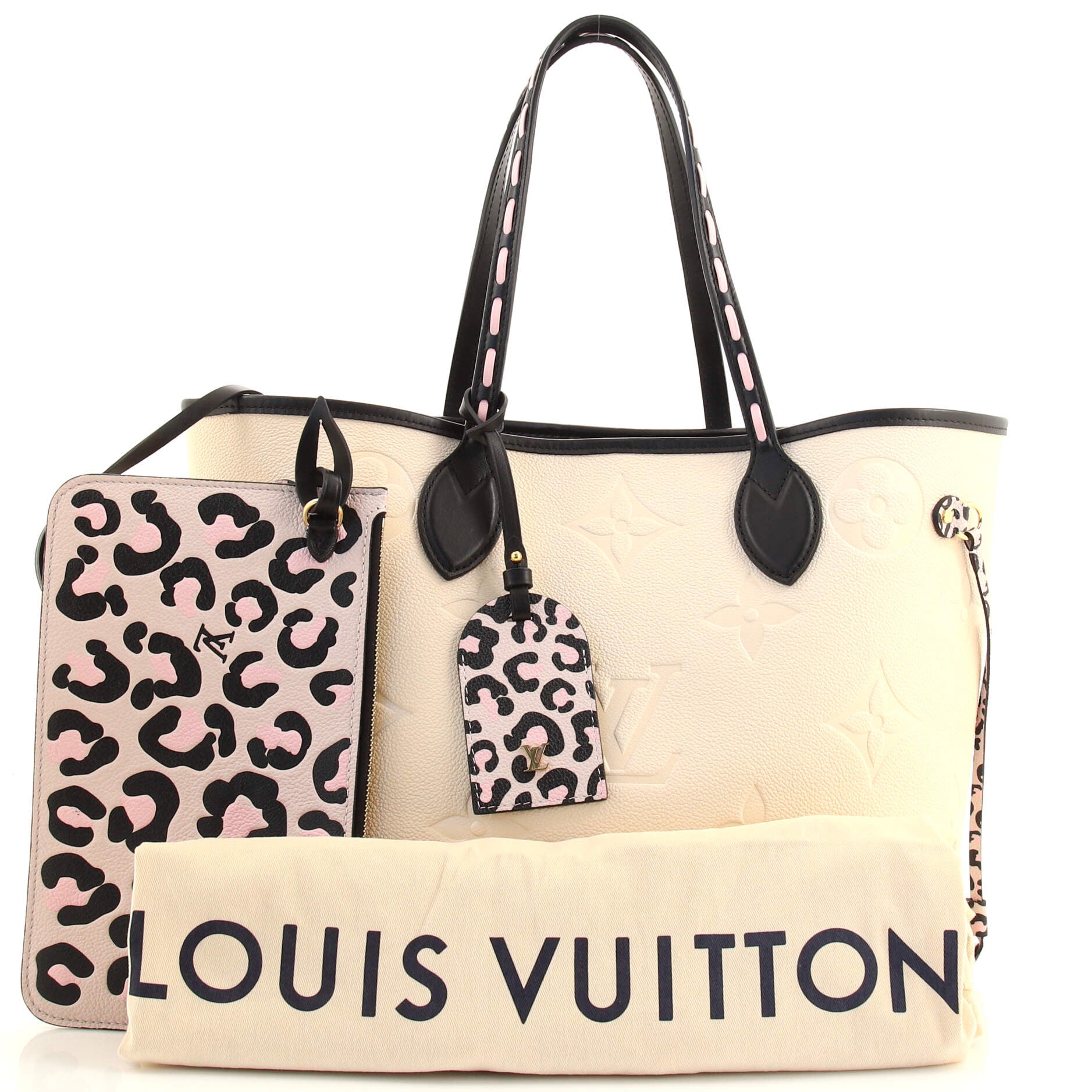 Louis Vuitton Neverfull NM Tote Wild at Heart Monogram Empreinte Giant MM