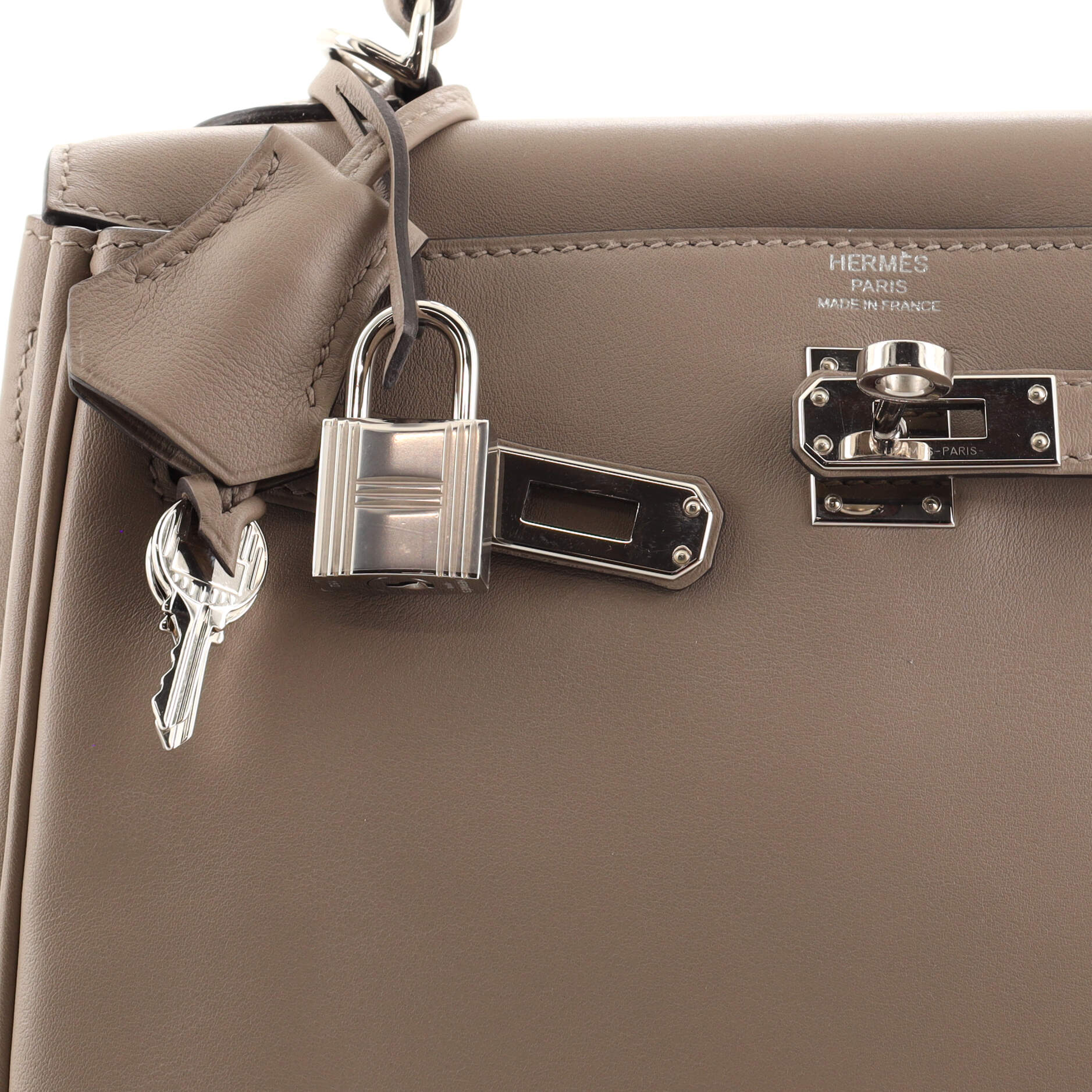 Hermes Picotin Lock bag MM Gris tourterelle Clemence leather Silver  hardware