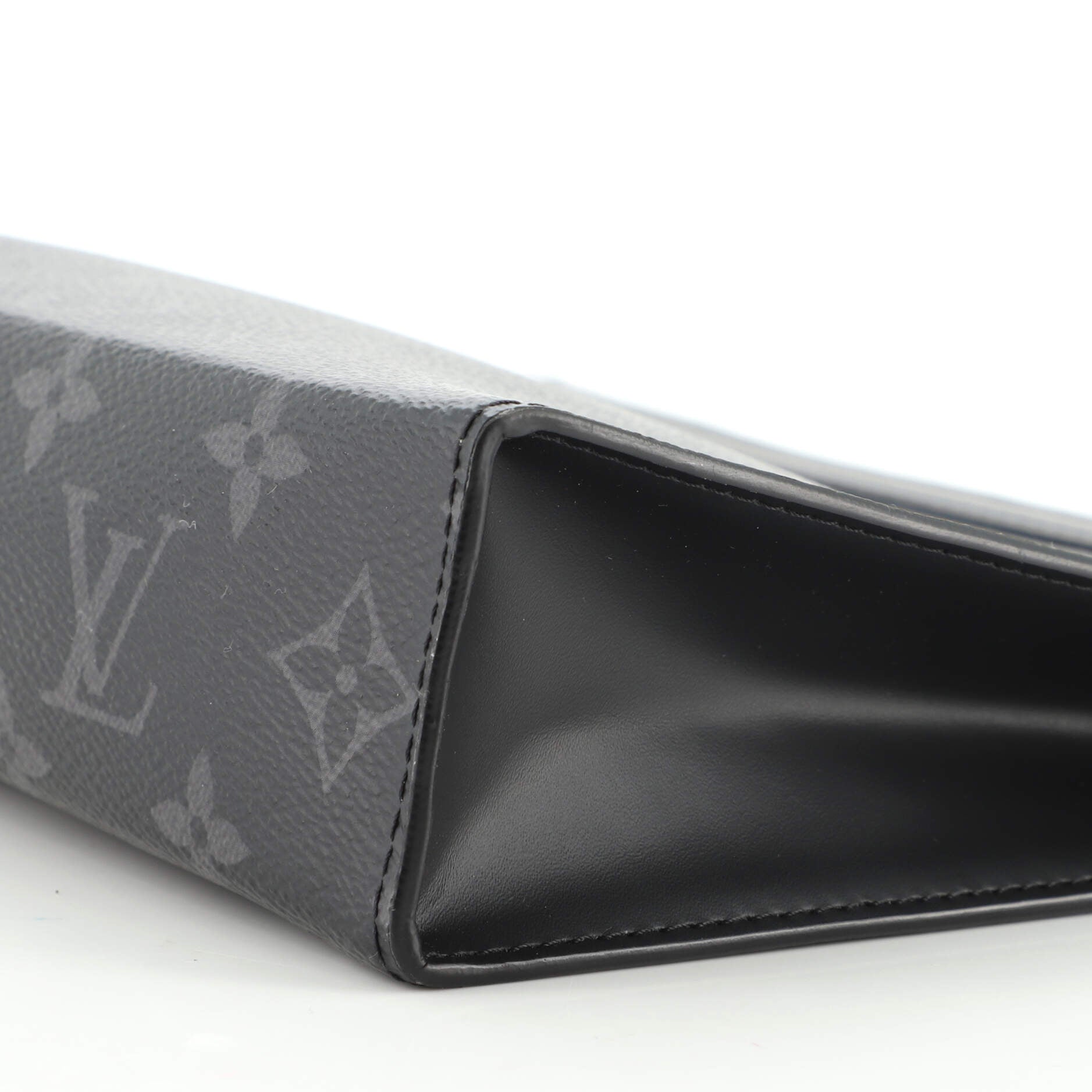 Louis Vuitton Monogram Eclipse Reverse Pochette Voyage MM Pouch Clutch Bag
