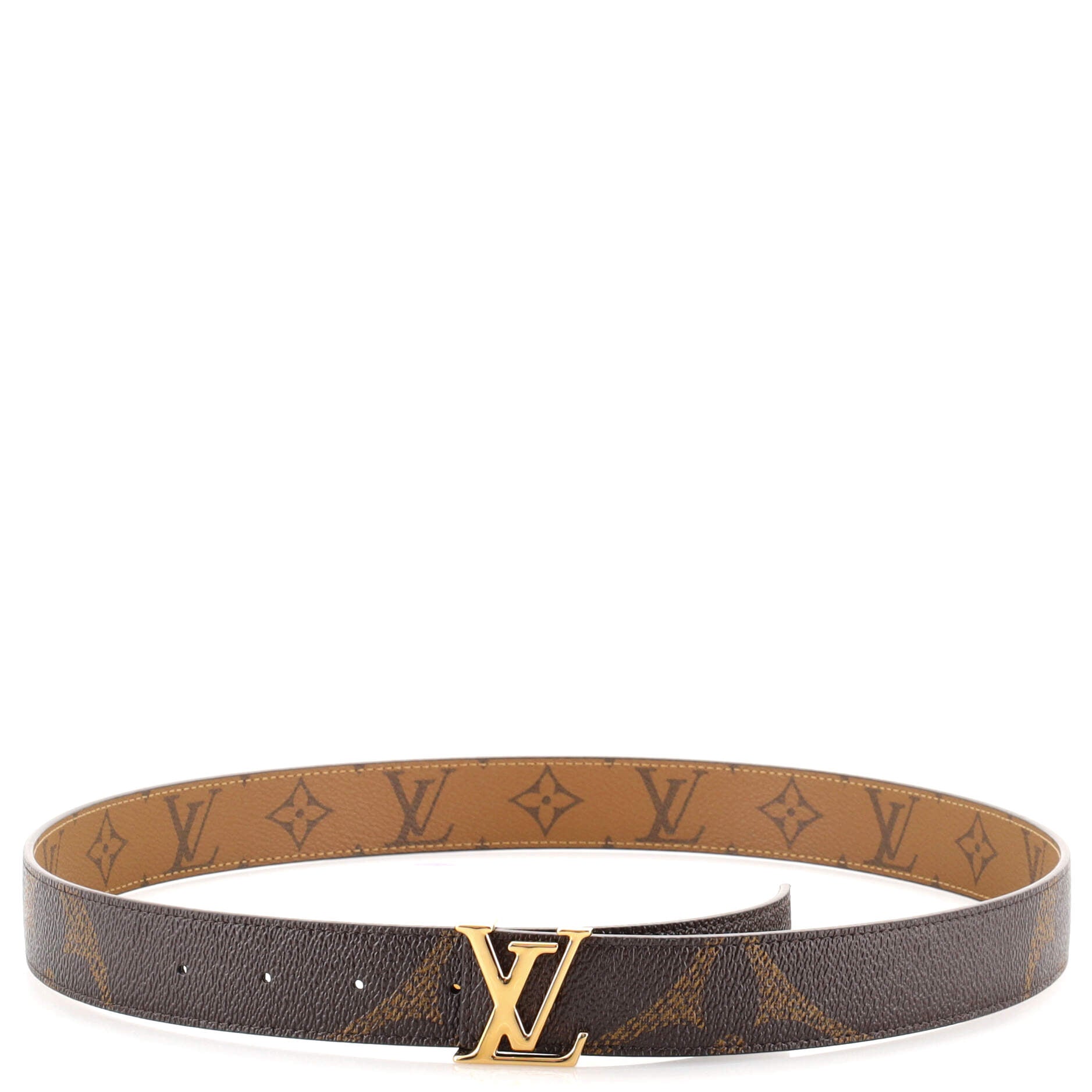 Louis Vuitton Circle Reversible Canvas and Leather Belt 85 in 2023