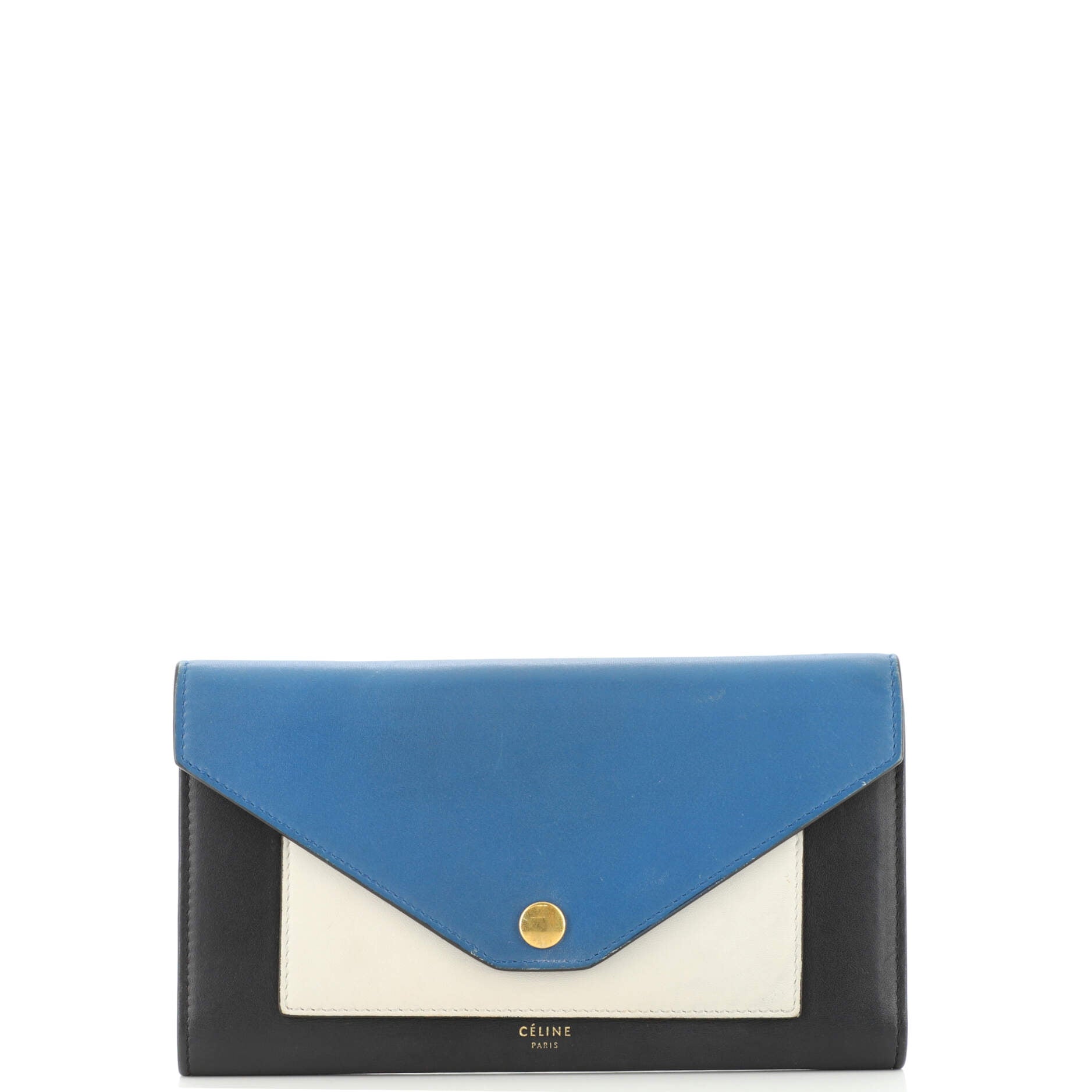 Celine Multicolor Leather Pocket Envelope Shoulder Bag