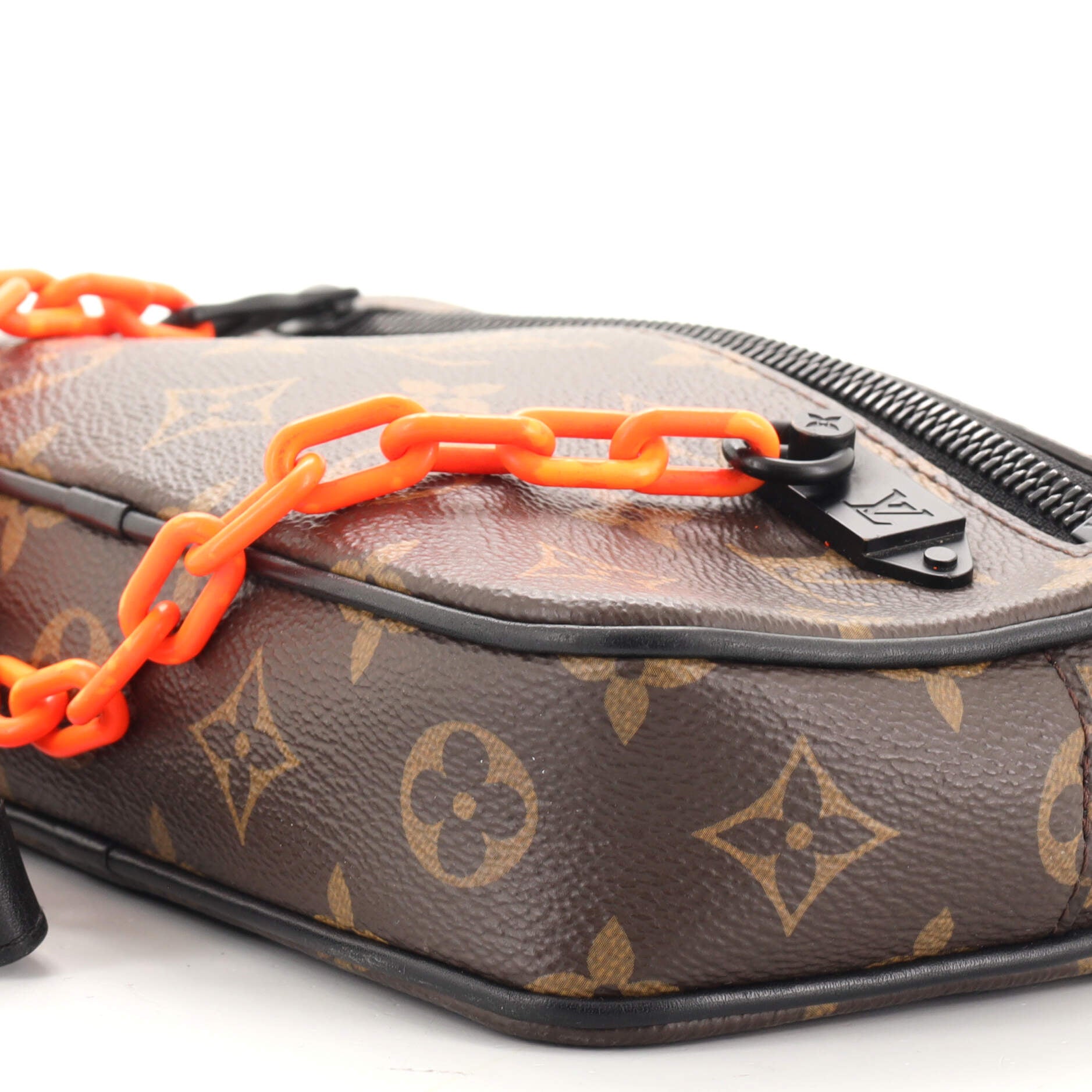 Louis Vuitton Pochette Volga Monogram Empreinte Orange Black in