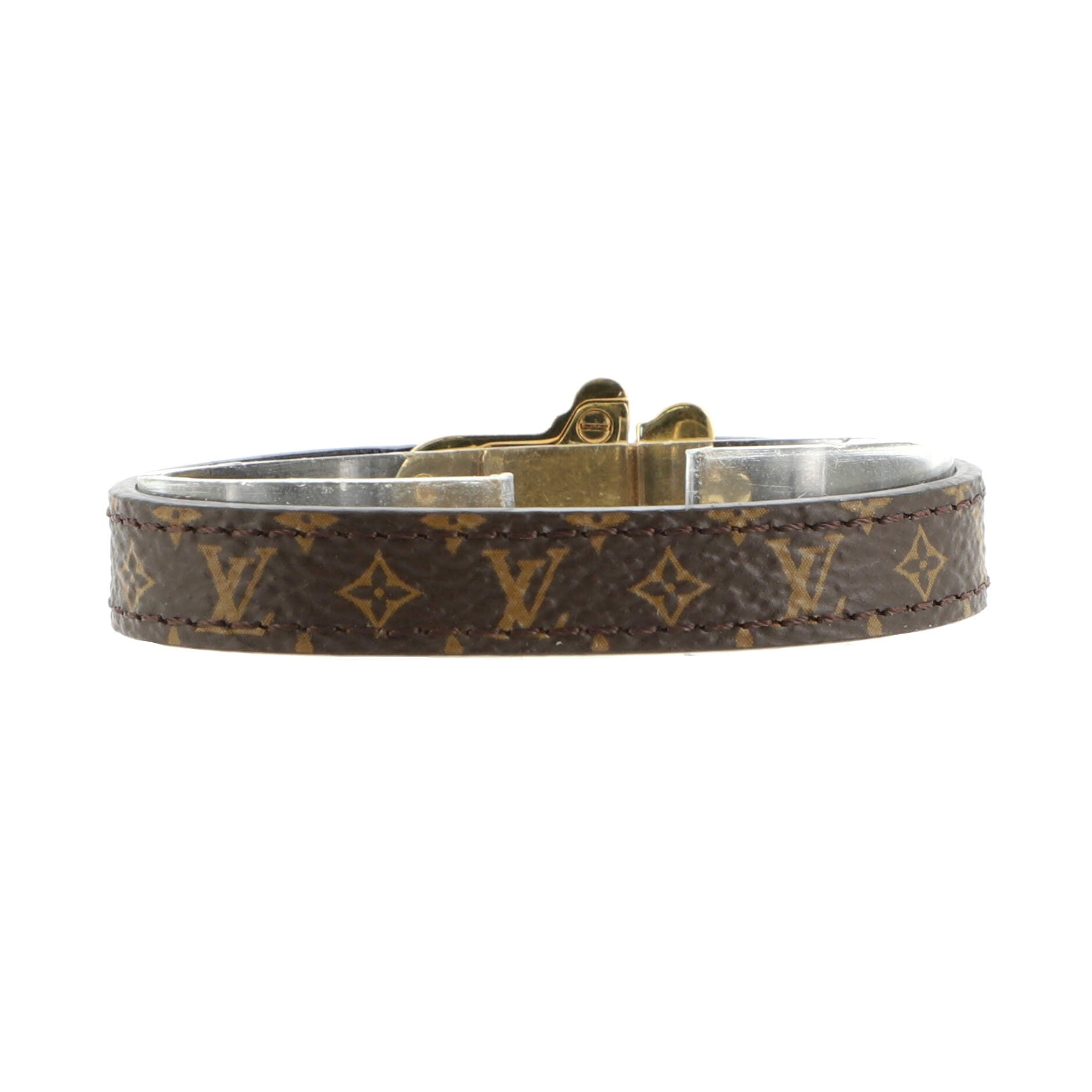Louis Vuitton x NBA Logo Plate Chain Bracelet Monogram Metal Gold
