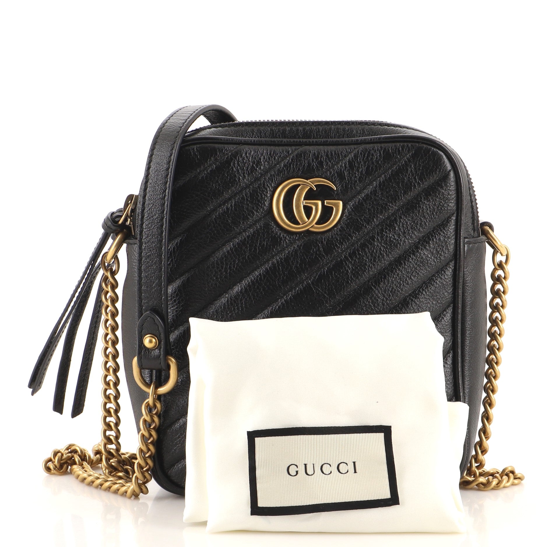 Gucci GG Marmont Zip Messenger Handbag
