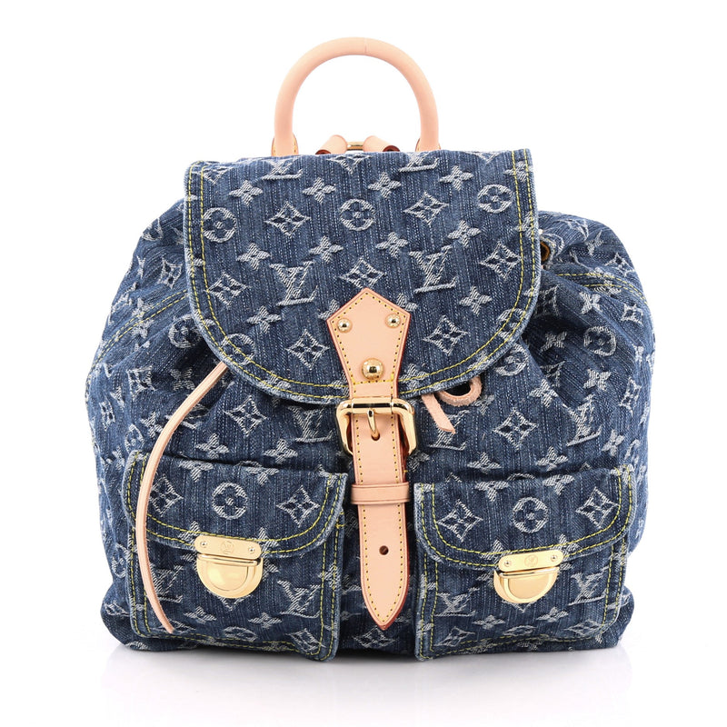 Louis Vuitton Blue Denim Monogram Denim Sac a Dos GM Backpack Bag - Yoogi's  Closet