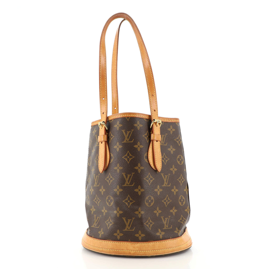 Authentic LOUIS VUITTON Petit Bucket PM Monogram Canvas M42238 (Pre Owned)