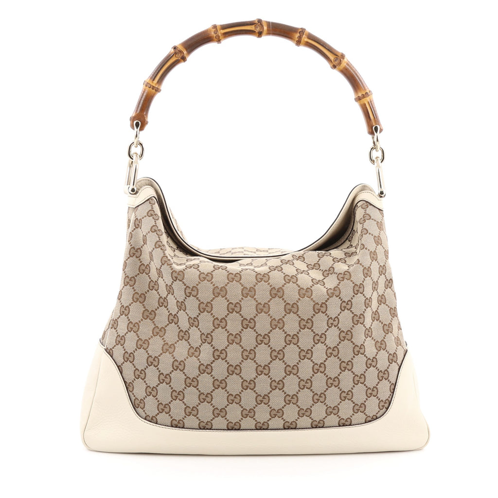 Buy Gucci Diana Bamboo Shoulder Bag GG Canvas Medium Brown 1806110 – Rebag
