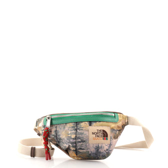 Gucci Gucci x The North Face Zip Belt Bag Printed Nylon Green 180619215