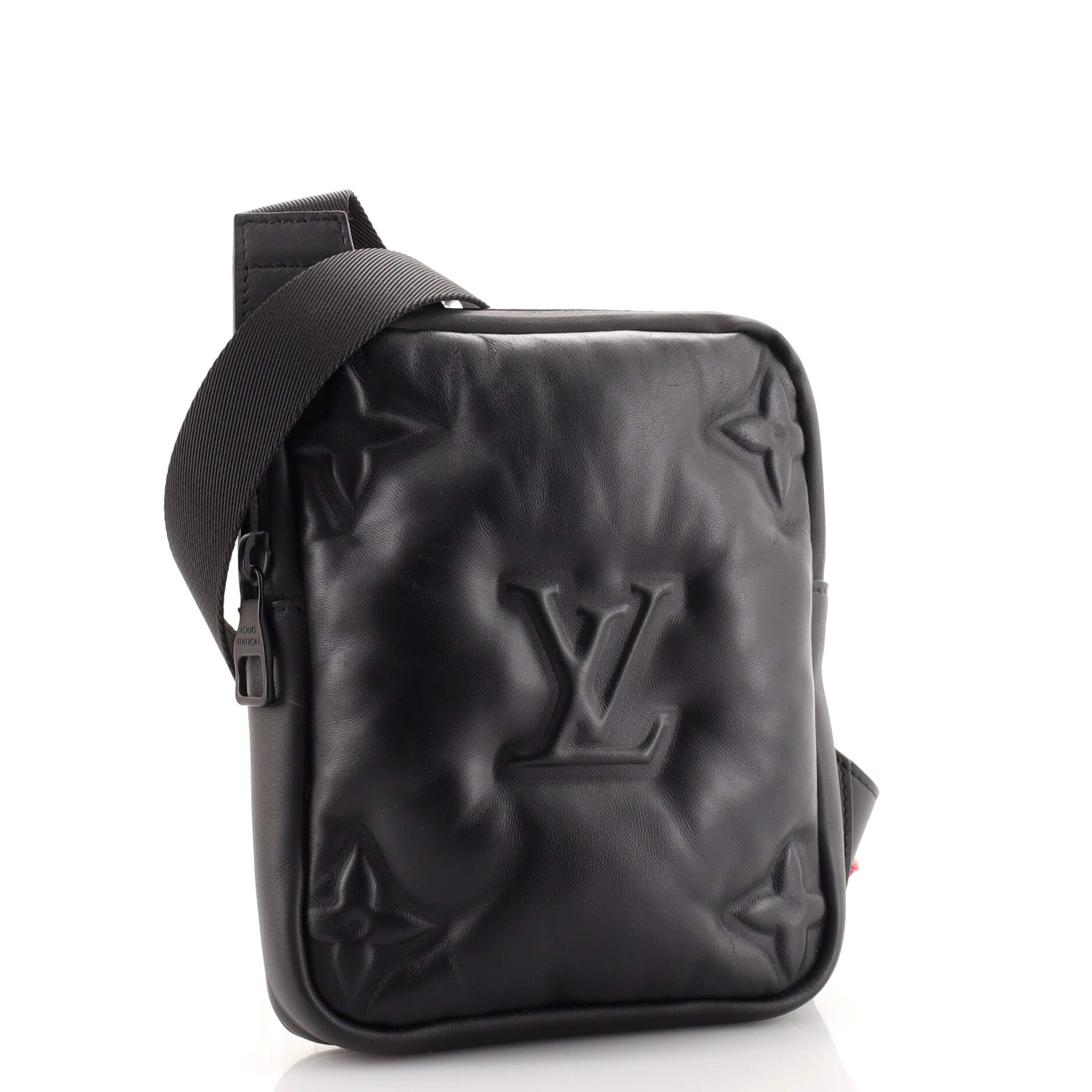 louis vuitton black embossed crossbody bag