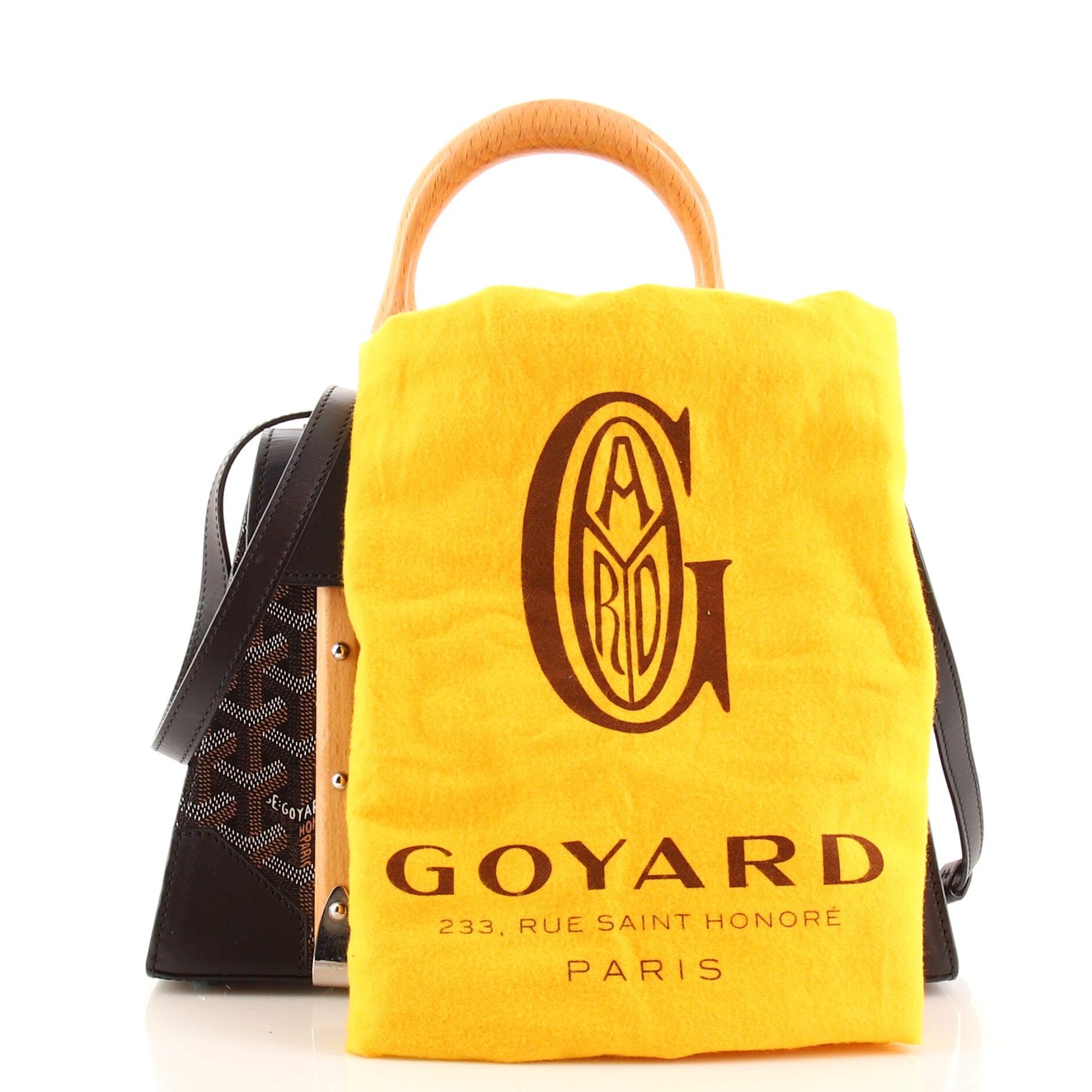 Goyard Brown Coated Canvas and Leather PM Saigon Top Handle Bag Goyard