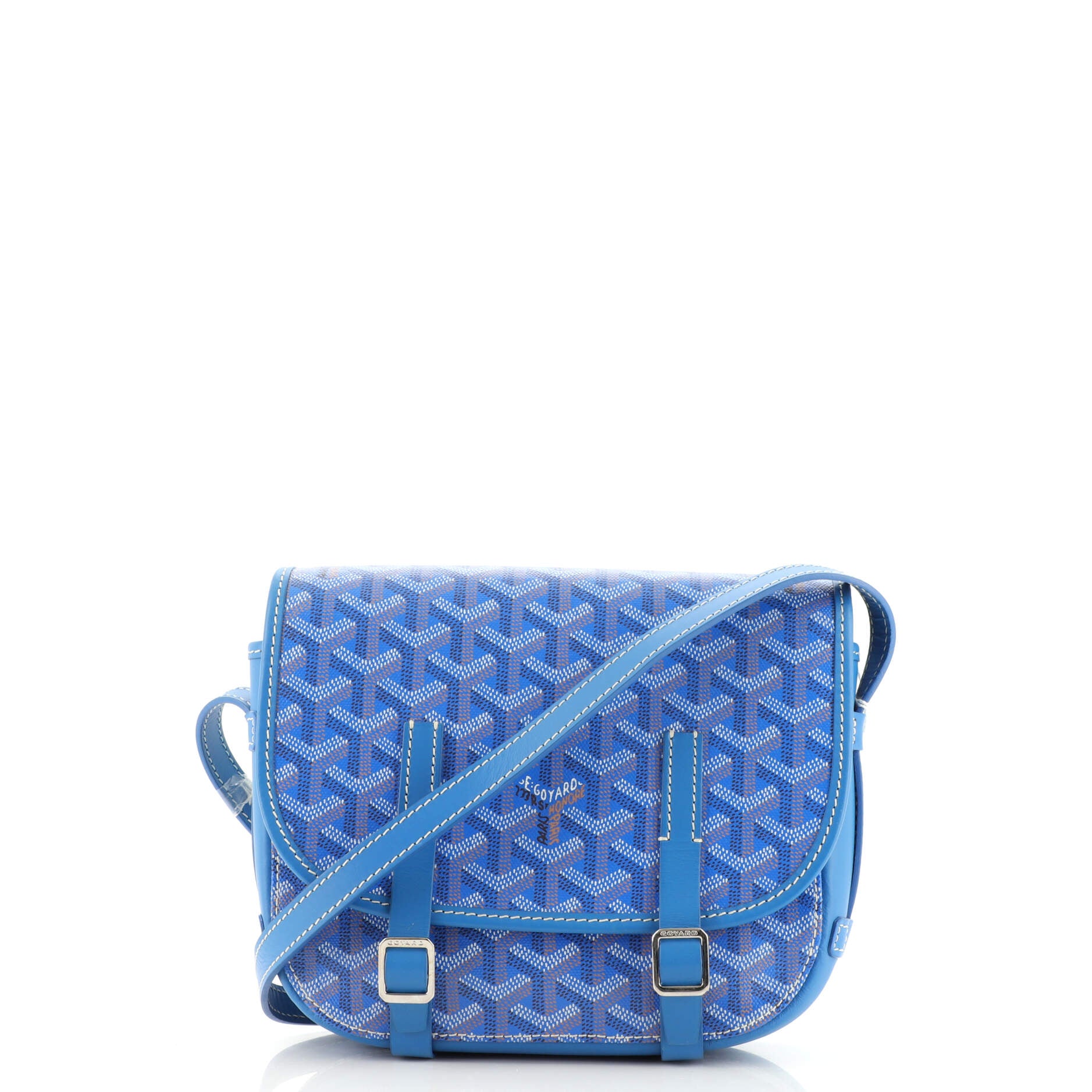 GOYARD Goyardine Belvedere II PM Messenger Bag Sky Blue 604946