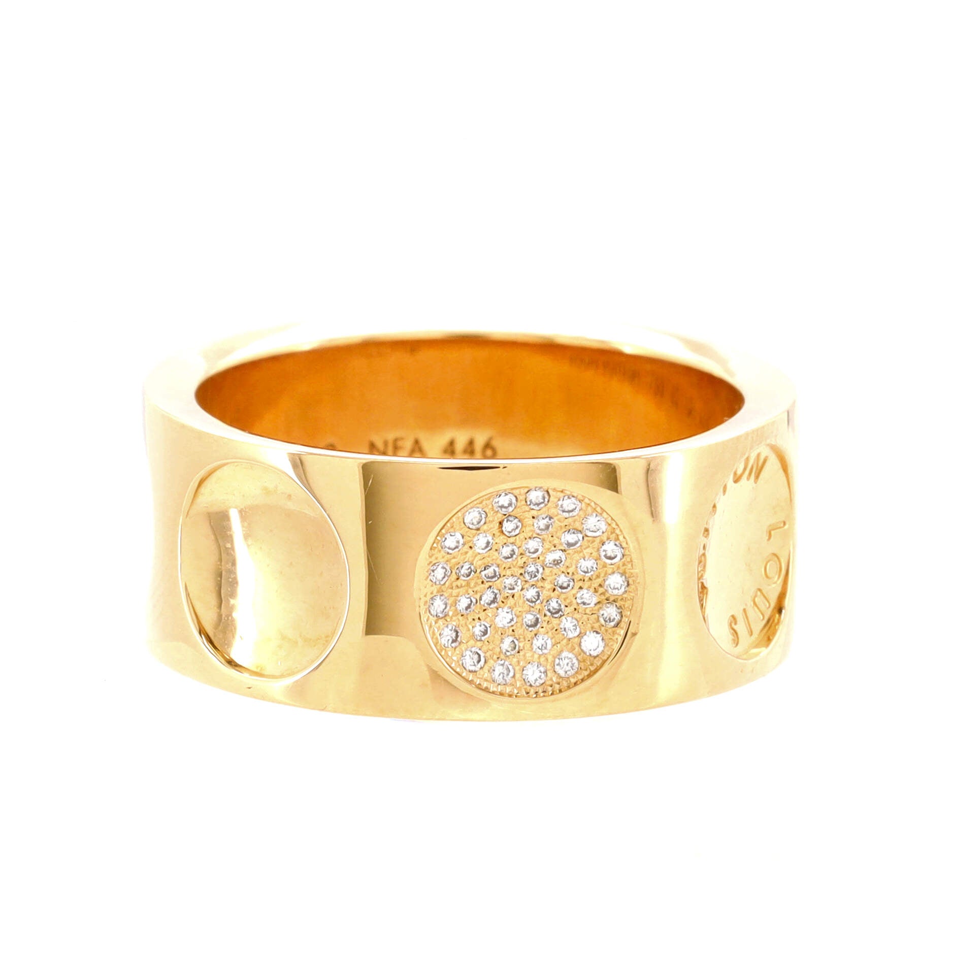 Louis Vuitton 18K Diamond Empreinte Ring - 18K White Gold Band