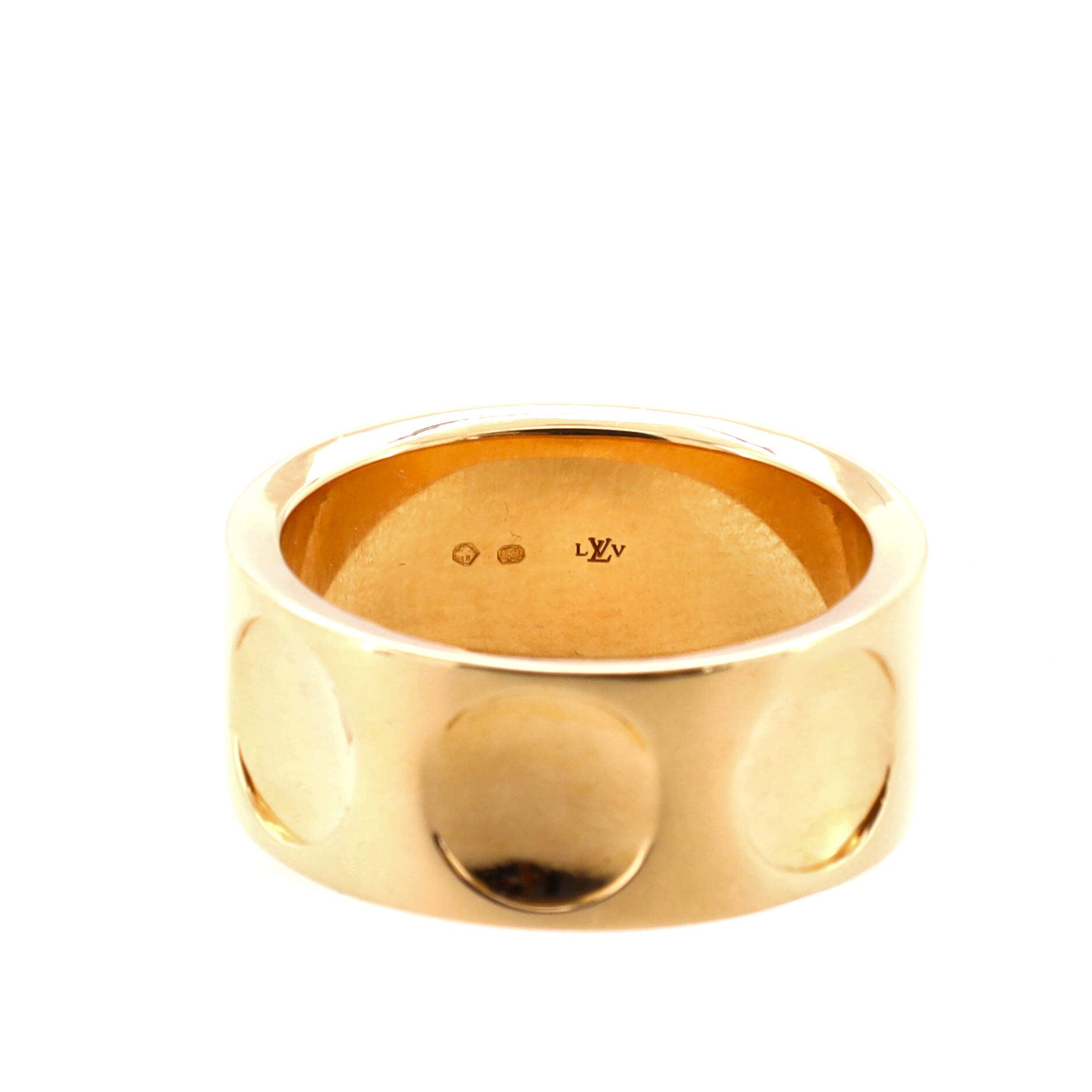 Louis Vuitton LV Volt Upside Down Ring, Yellow Gold Gold. Size 47