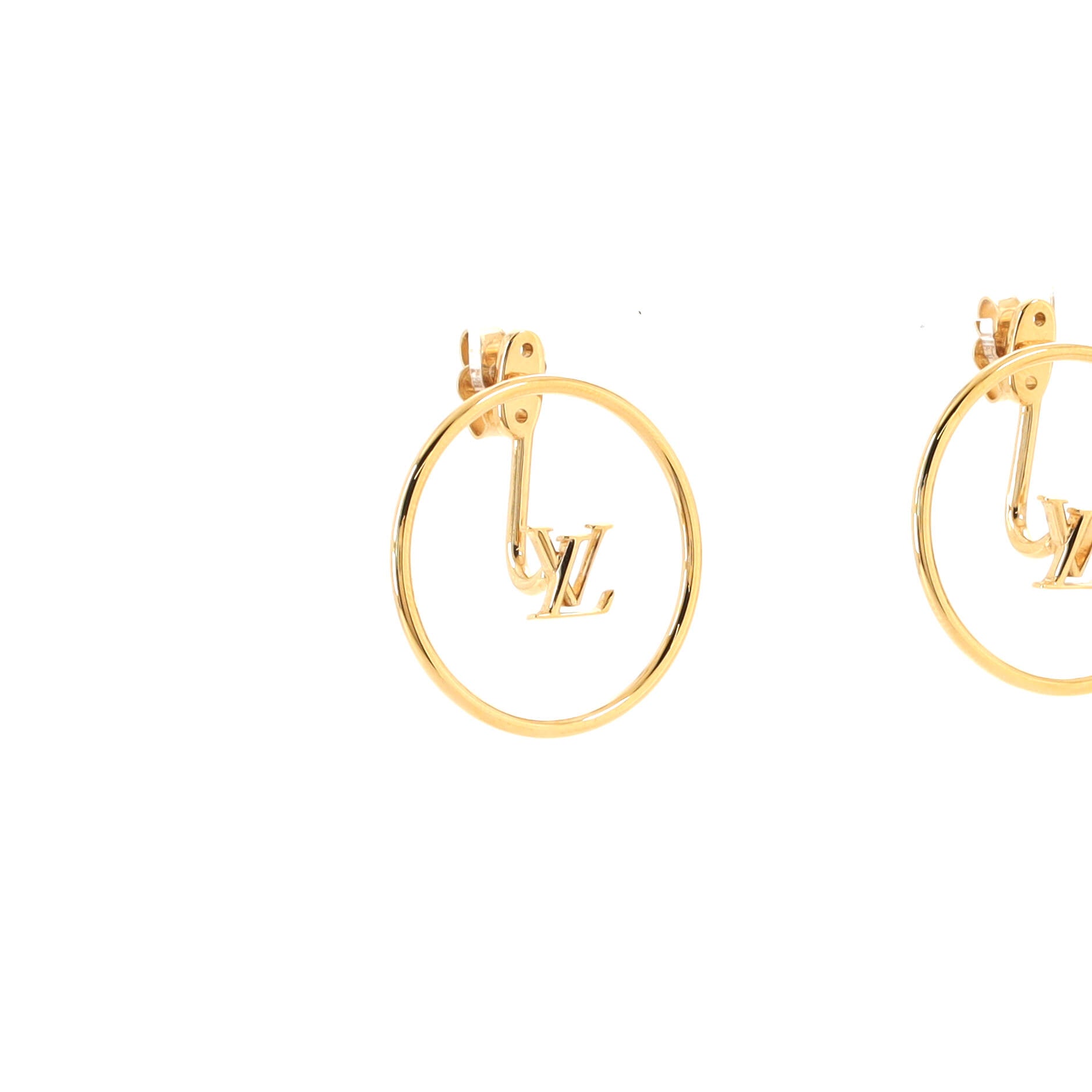 Louis Vuitton 2022 pre-owned Monogram Engraved Hoop Earrings - Farfetch