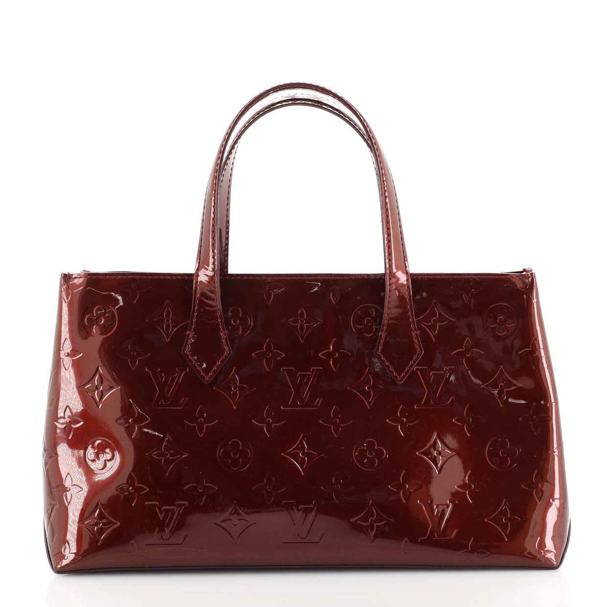 Louis Vuitton Wilshire Handbag Monogram Vernis PM Red 180878311