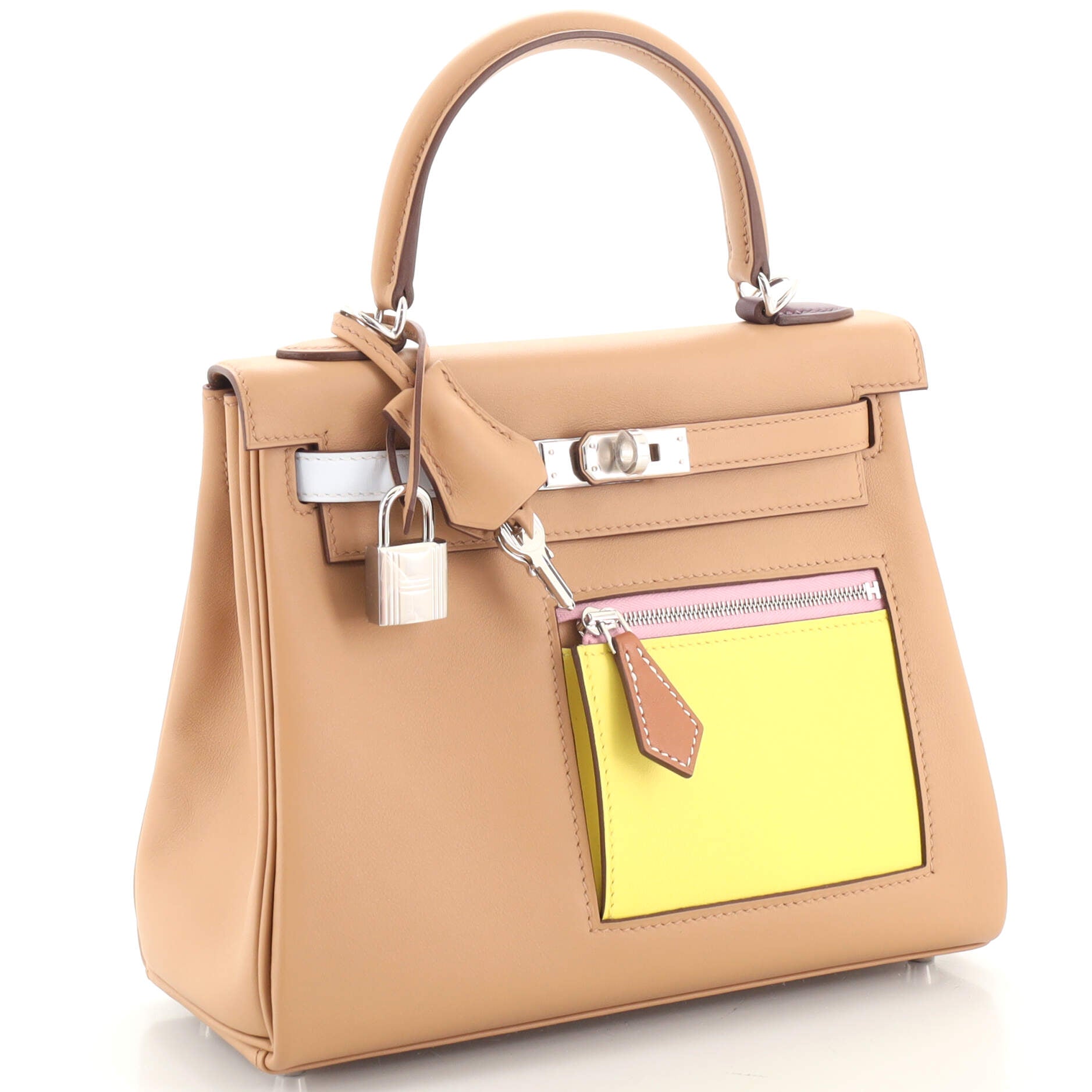 Shop HERMES Kelly HERMES Kelly 25 In and Out Multi-Color Swift (90000228)  by GRANDEMAISON